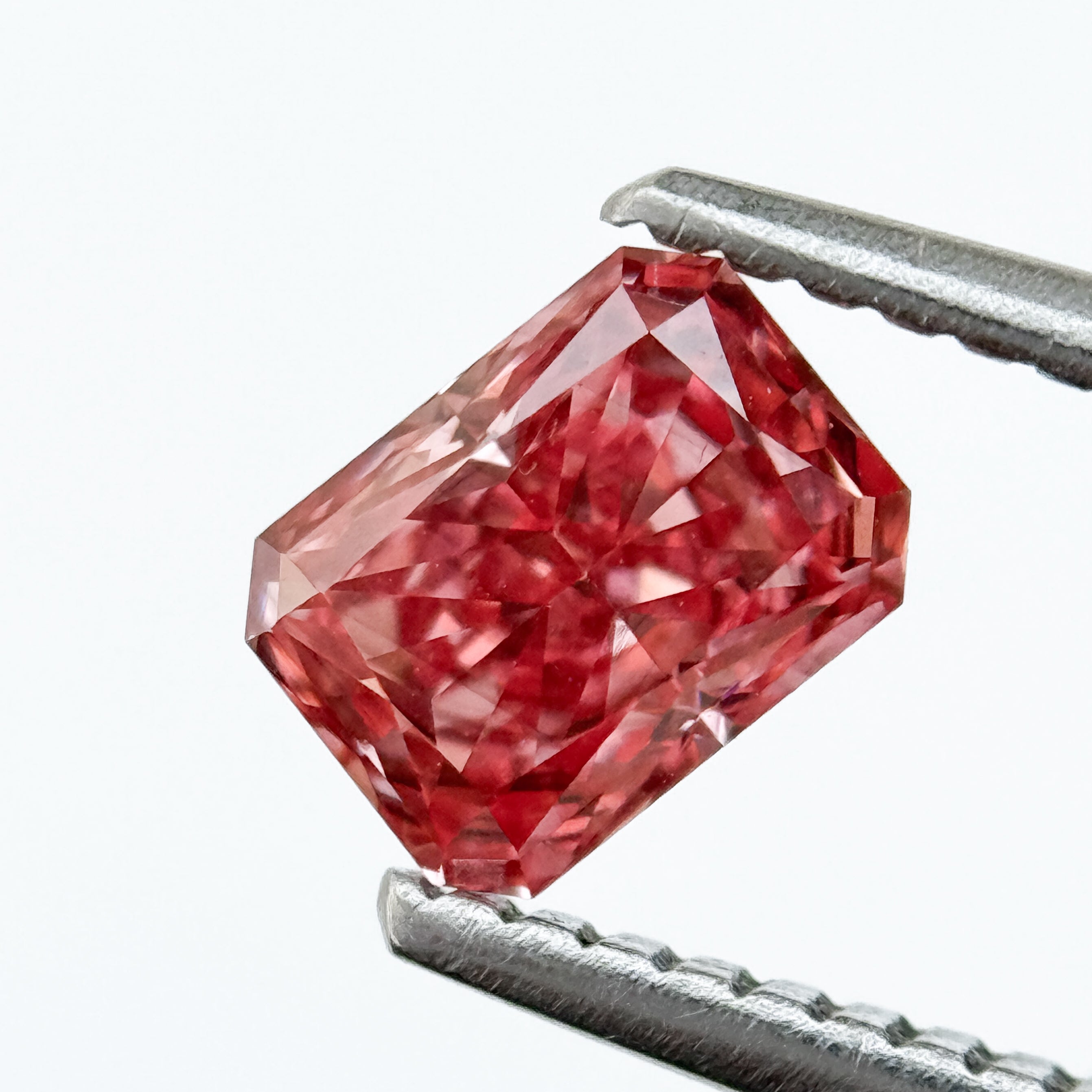 1.0 Ct Emerald Brilliant Cut Pink Natural Salt and Pepper Diamond