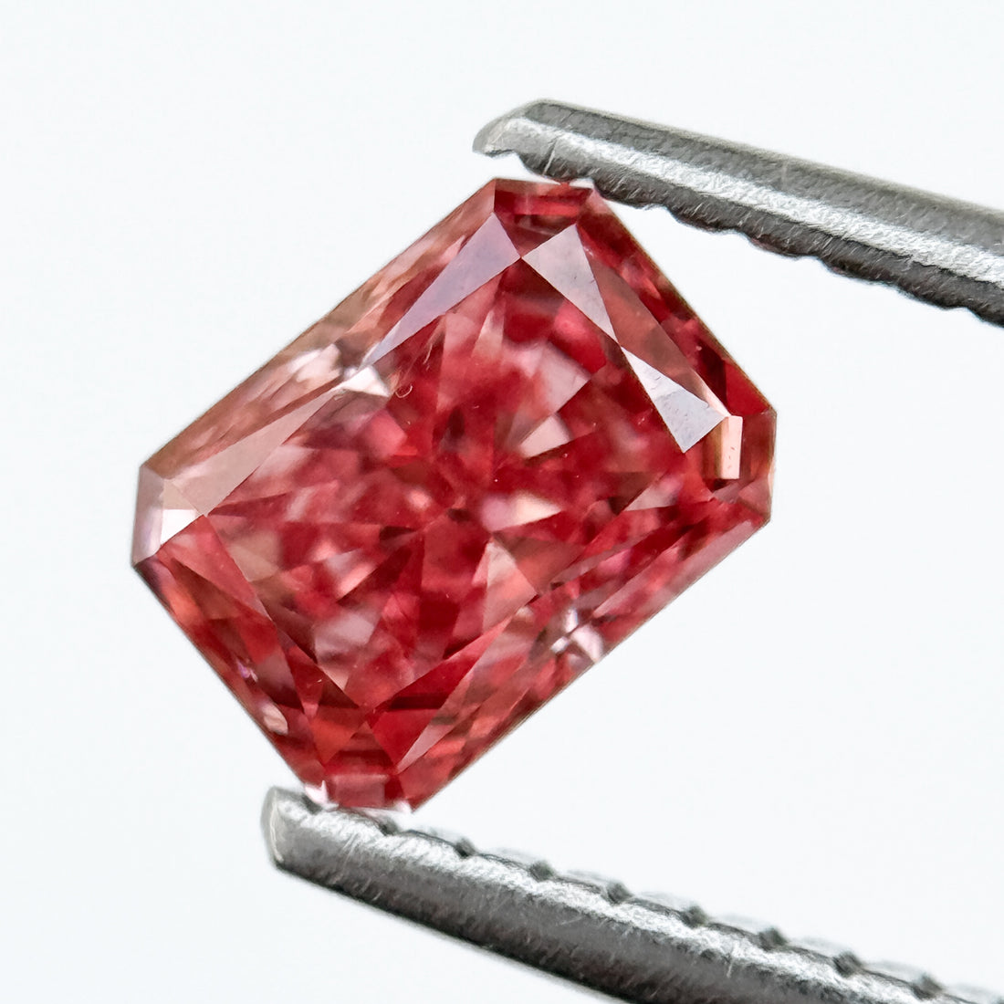 1.0 Ct Emerald Brilliant Cut Pink Natural Salt and Pepper Diamond