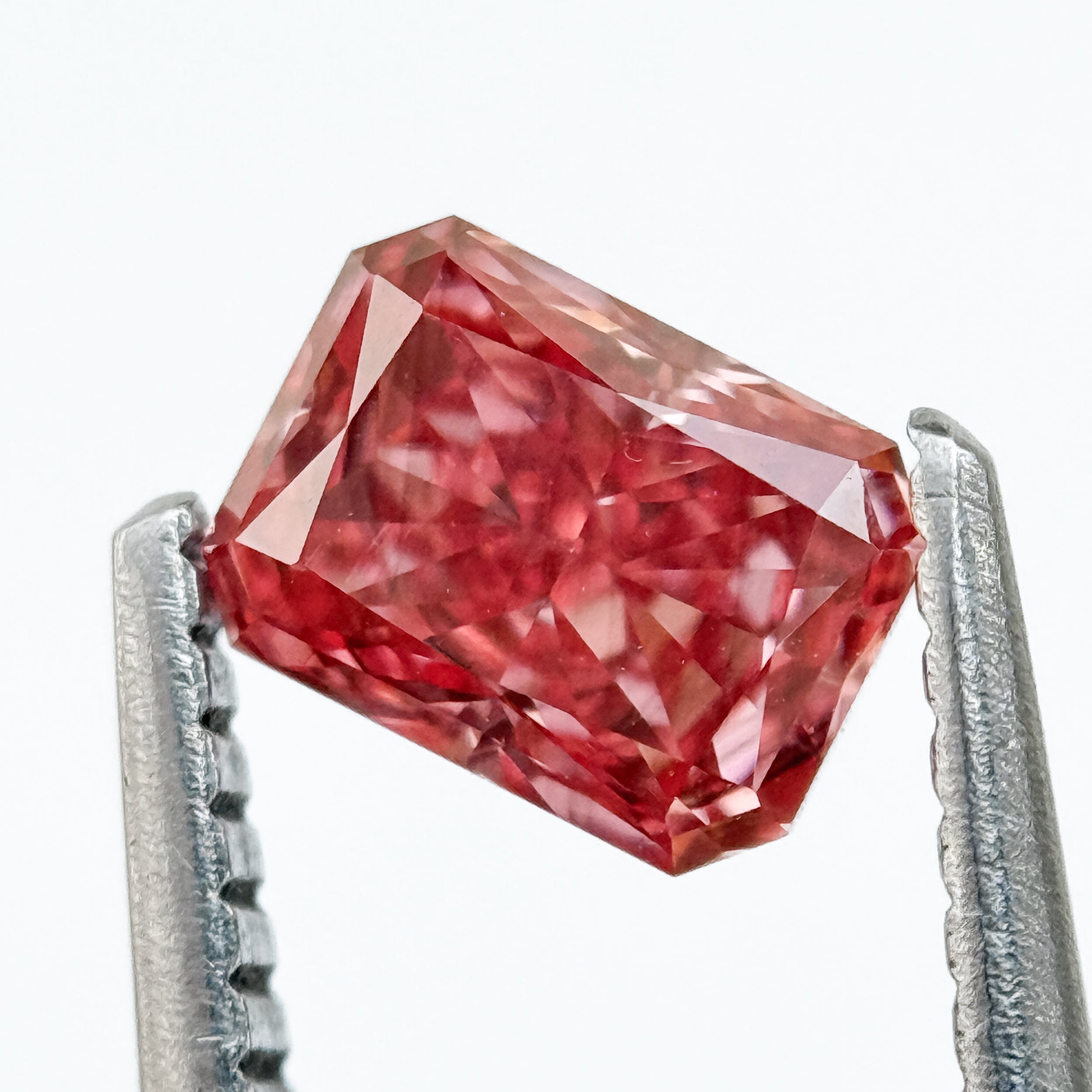 1.0 Ct Emerald Brilliant Cut Pink Natural Salt and Pepper Diamond