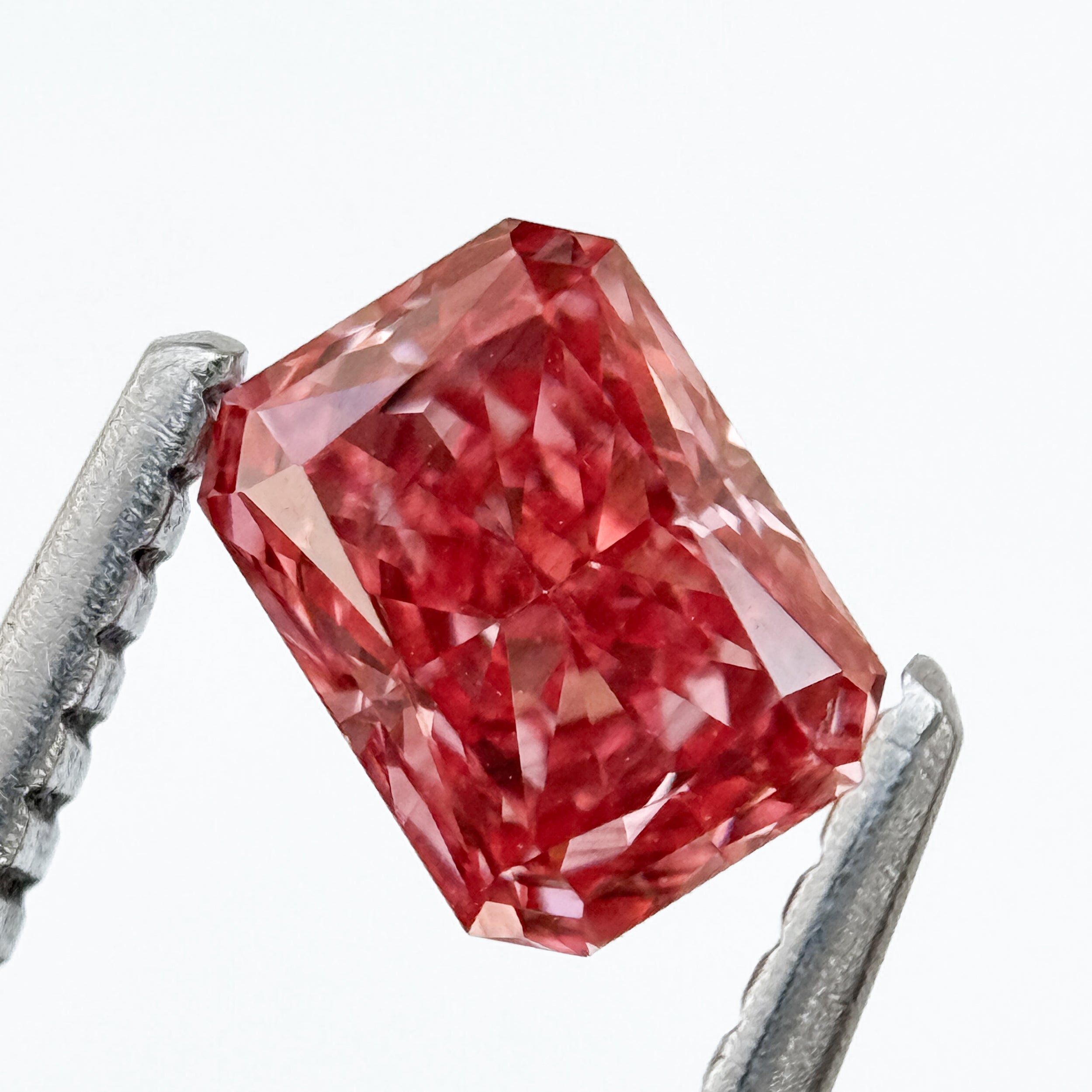 1.0 Ct Emerald Brilliant Cut Pink Natural Salt and Pepper Diamond