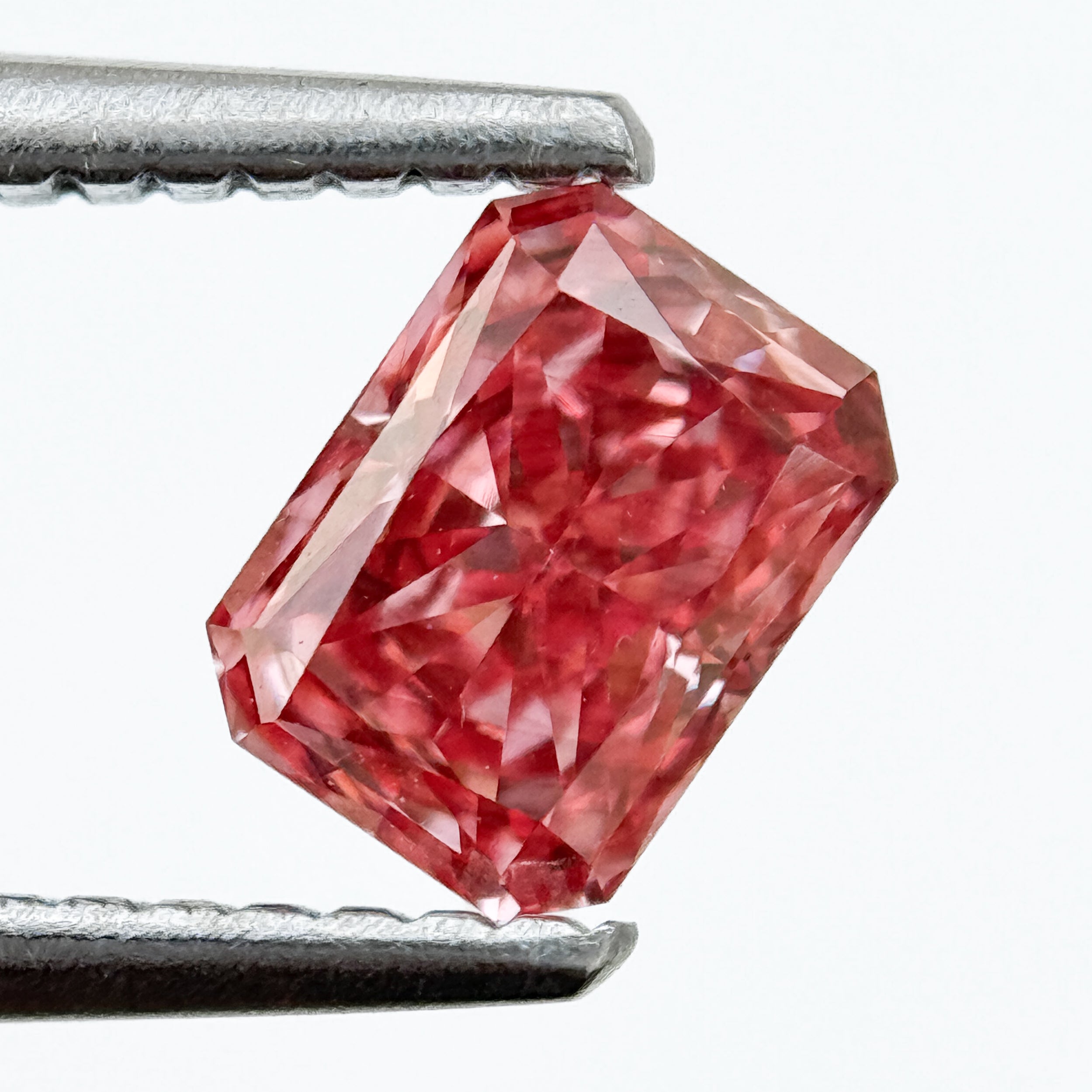 1.0 Ct Emerald Brilliant Cut Pink Natural Salt and Pepper Diamond