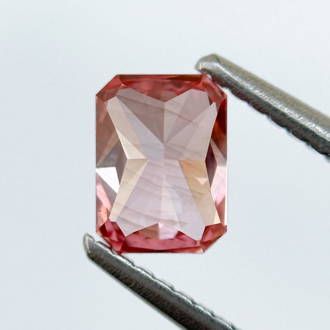 1.0 Ct Emerald Brilliant Cut Pink Natural Salt and Pepper Diamond