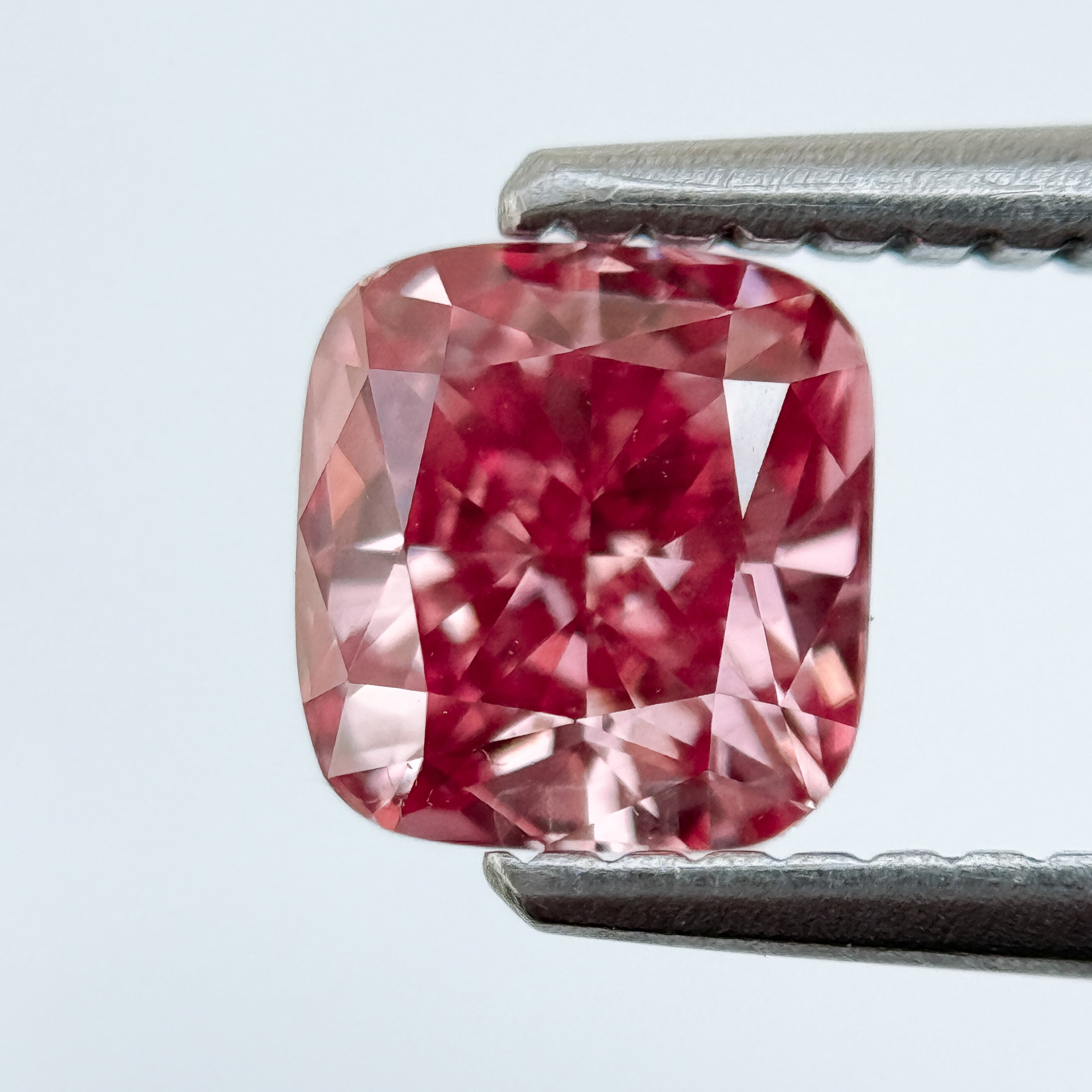 1.0 Ct Cushion Brilliant Cut Pink Natural Salt and Pepper Diamond