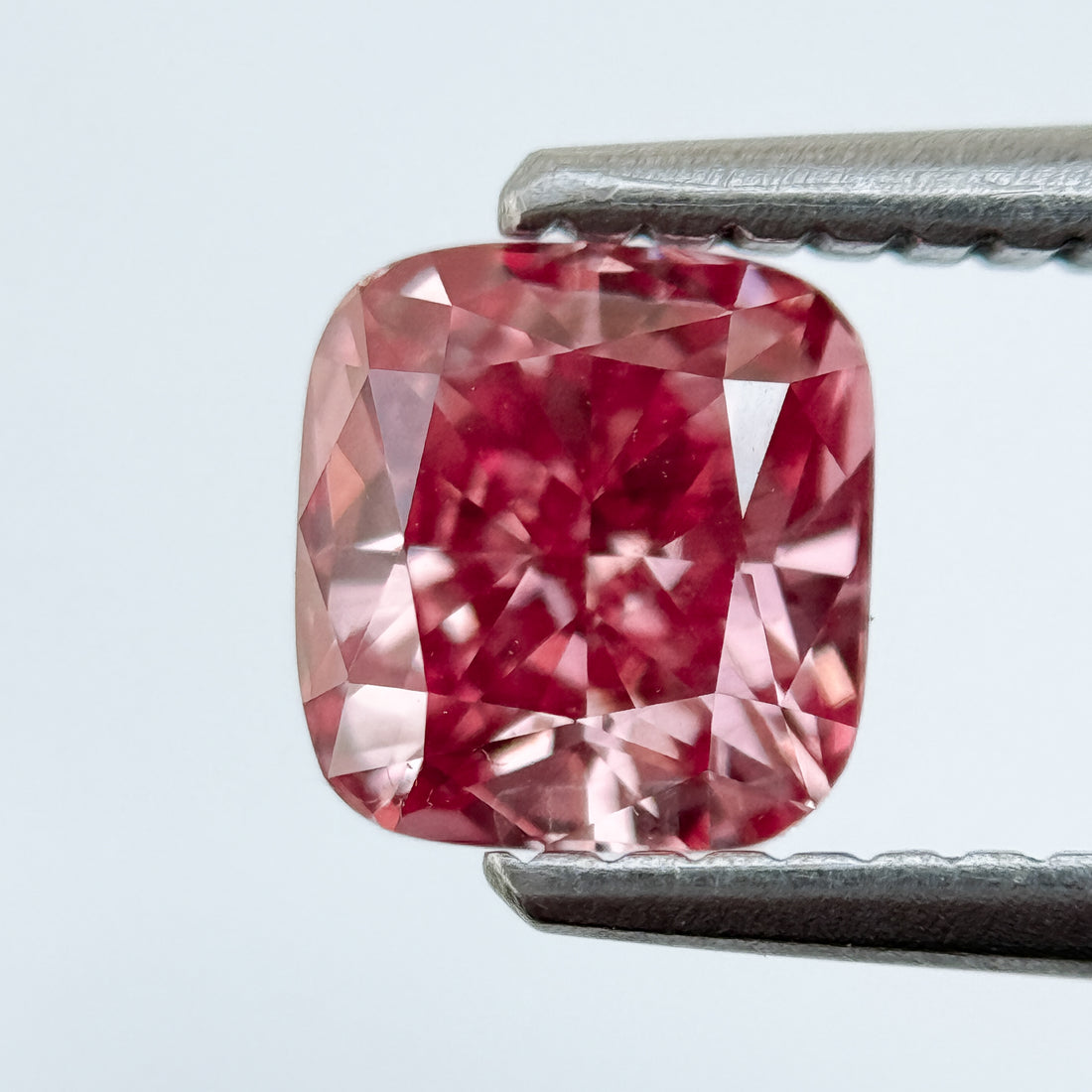 1.0 Ct Cushion Brilliant Cut Pink Natural Salt and Pepper Diamond
