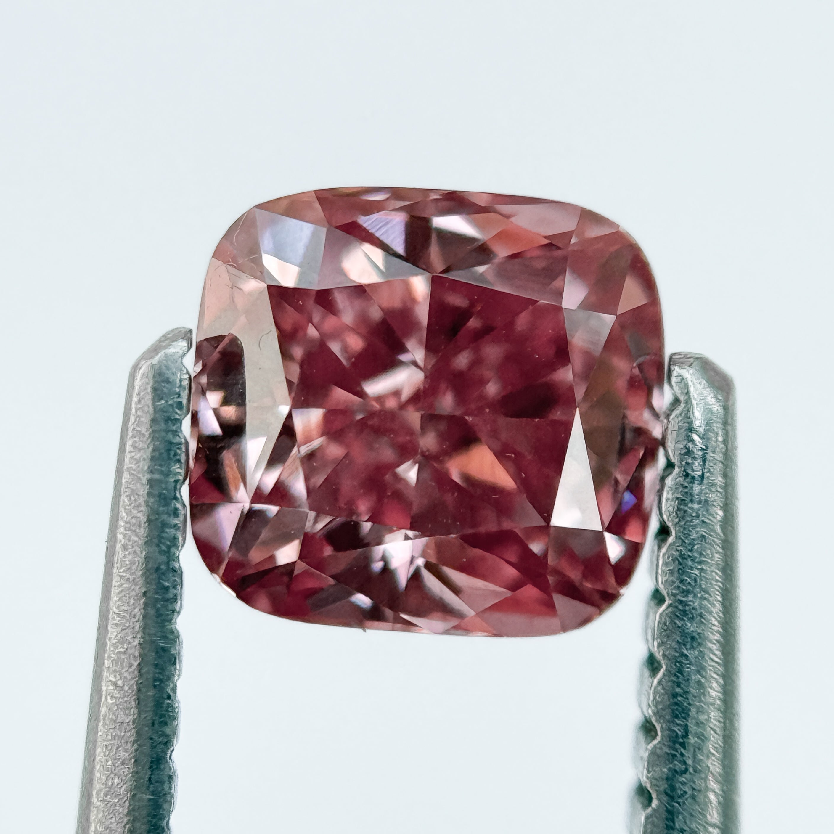 1.0 Ct Cushion Brilliant Cut Pink Natural Salt and Pepper Diamond