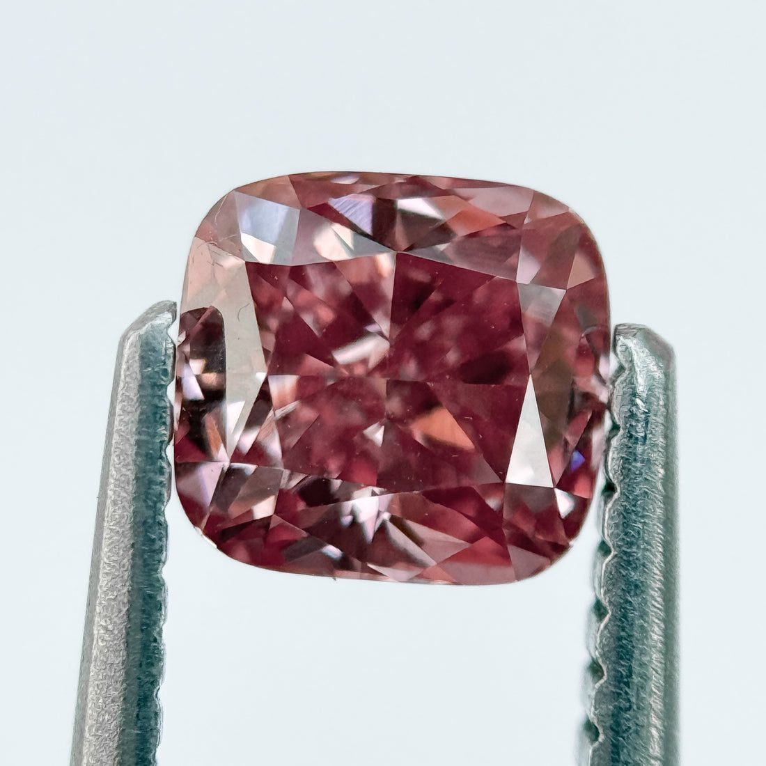 1.0 Ct Cushion Brilliant Cut Pink Natural Salt and Pepper Diamond