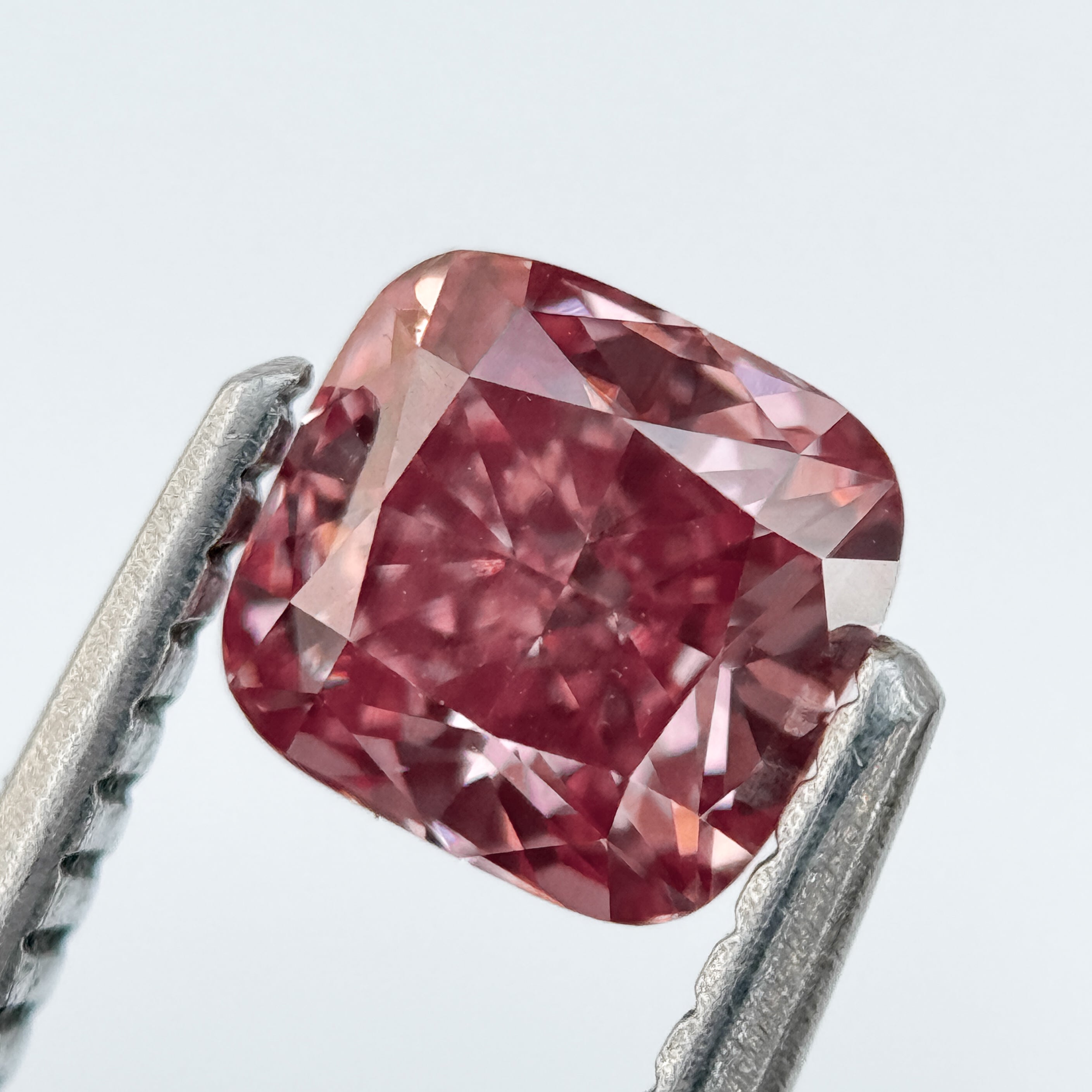 1.0 Ct Cushion Brilliant Cut Pink Natural Salt and Pepper Diamond