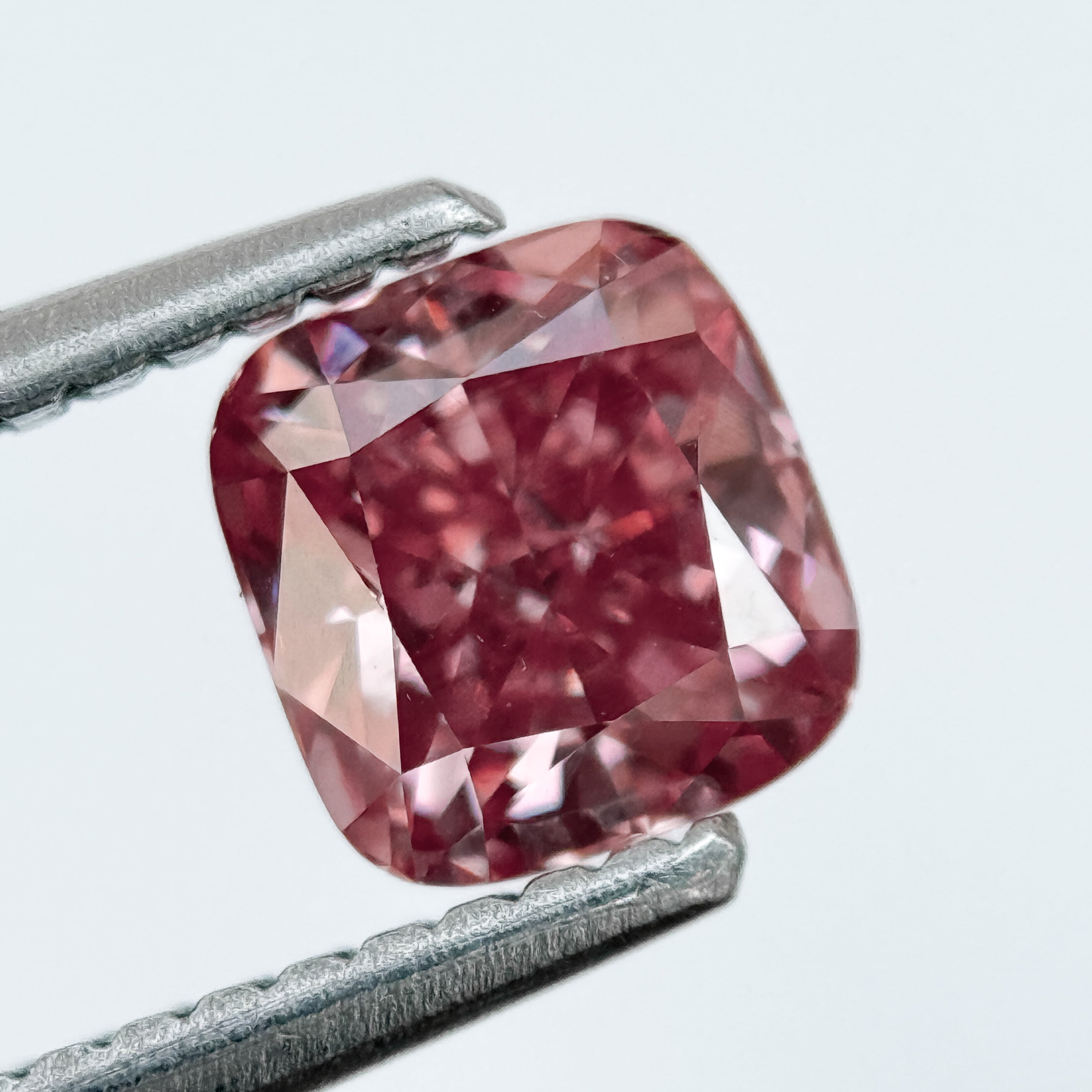 1.0 Ct Cushion Brilliant Cut Pink Natural Salt and Pepper Diamond