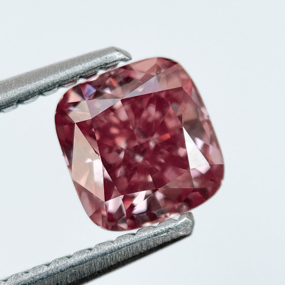1.0 Ct Cushion Brilliant Cut Pink Natural Salt and Pepper Diamond