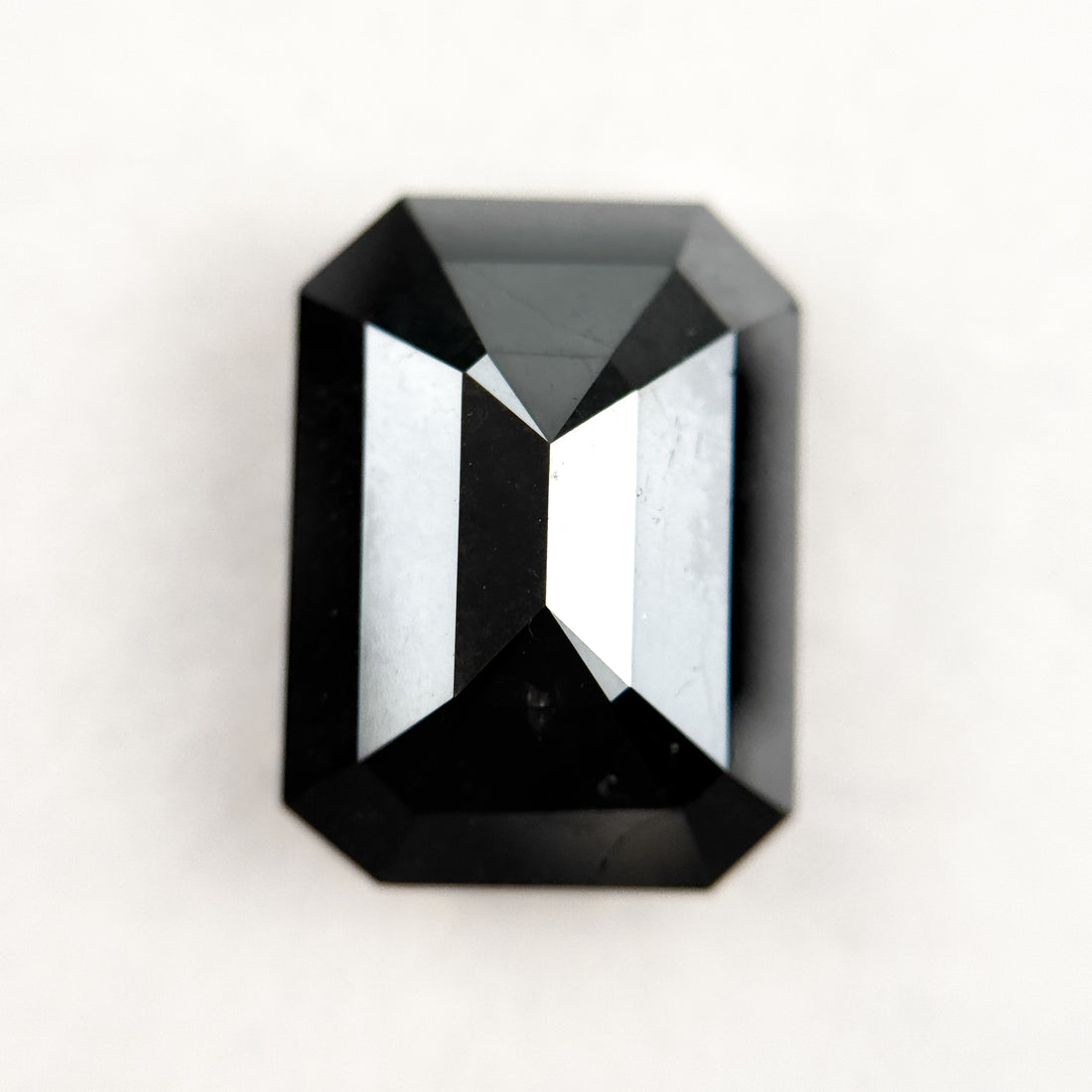 12.00 Ct Emerald Rose Cut Black Natural Salt and Pepper Diamond