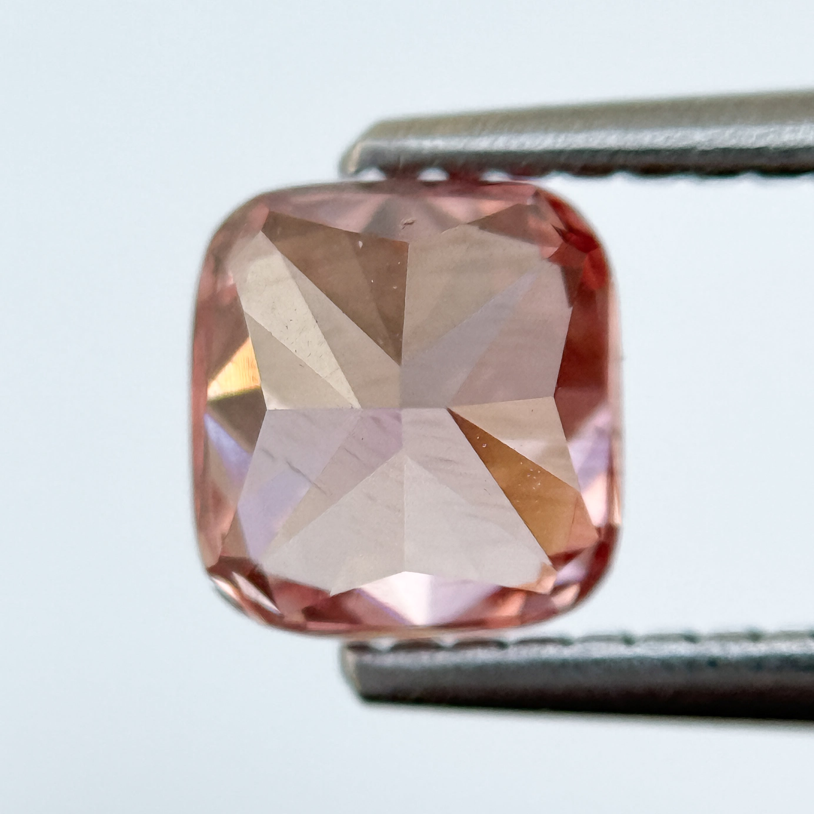 1.0 Ct Cushion Brilliant Cut Pink Natural Salt and Pepper Diamond