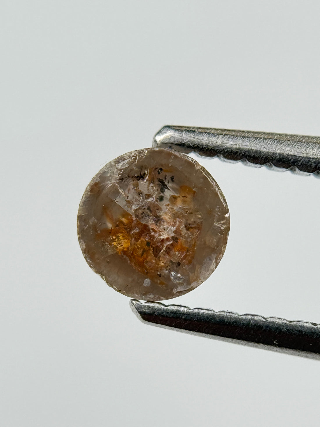 0.59 Ct Round Rose Cut Red Natural Salt and Pepper Diamond