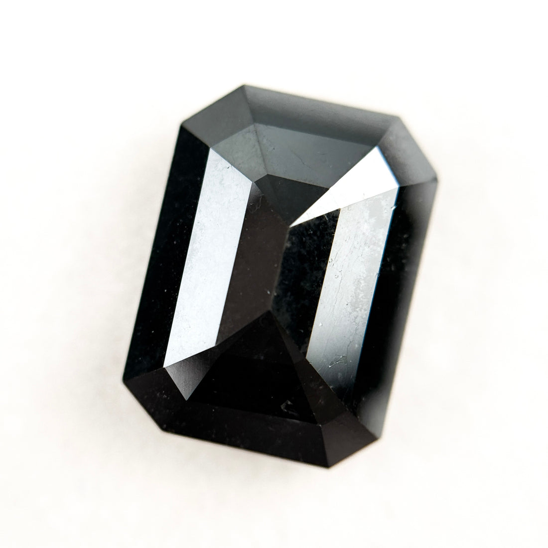 12.00 Ct Emerald Rose Cut Black Natural Salt and Pepper Diamond