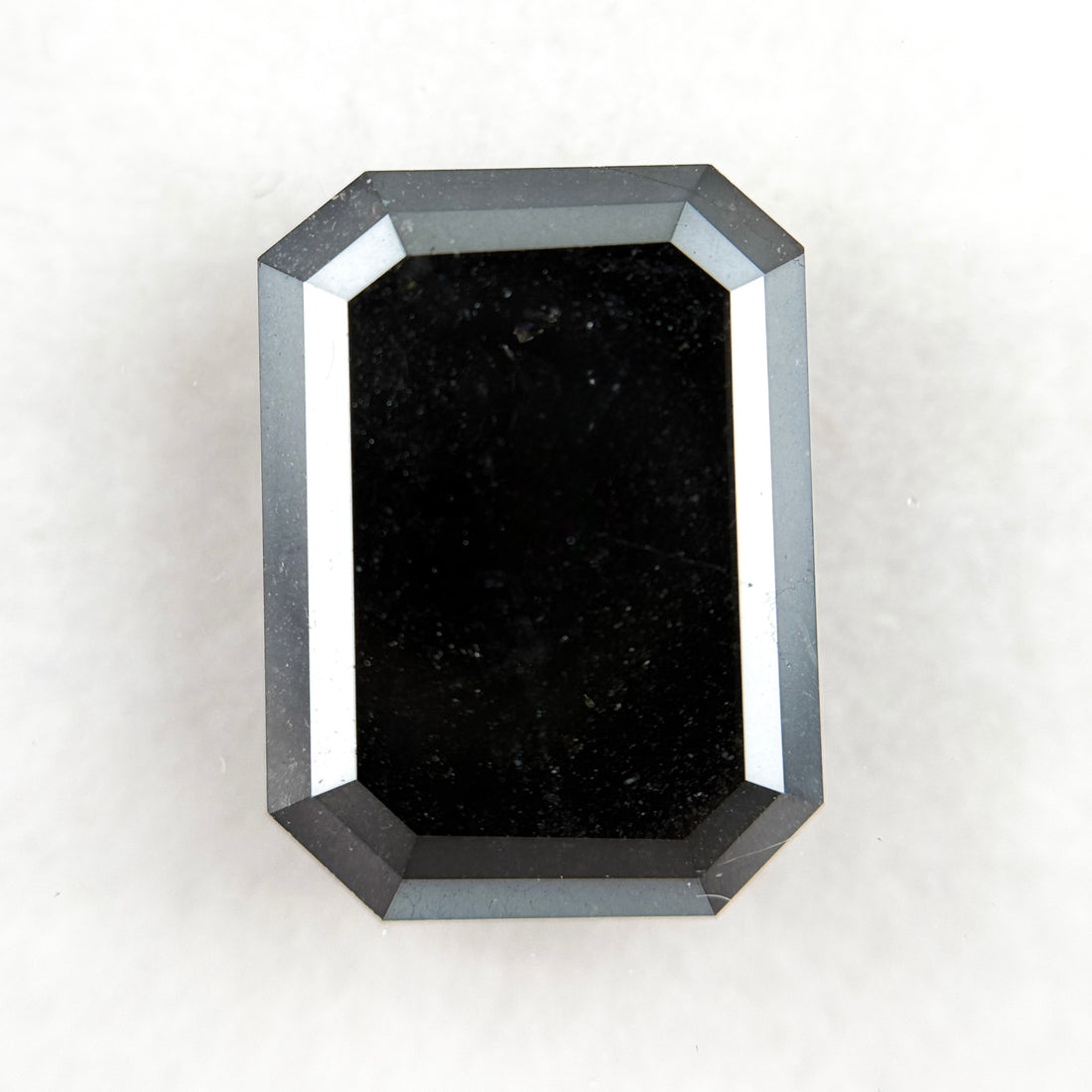 12.00 Ct Emerald Rose Cut Black Natural Salt and Pepper Diamond