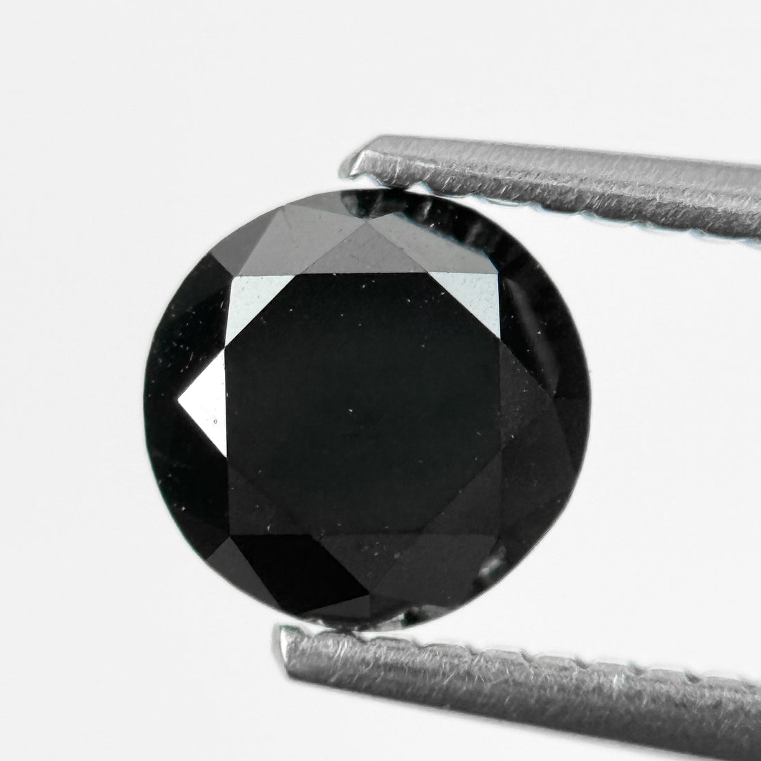 1.25 Ct Round Brilliant Cut Black Natural Salt and Pepper Diamond