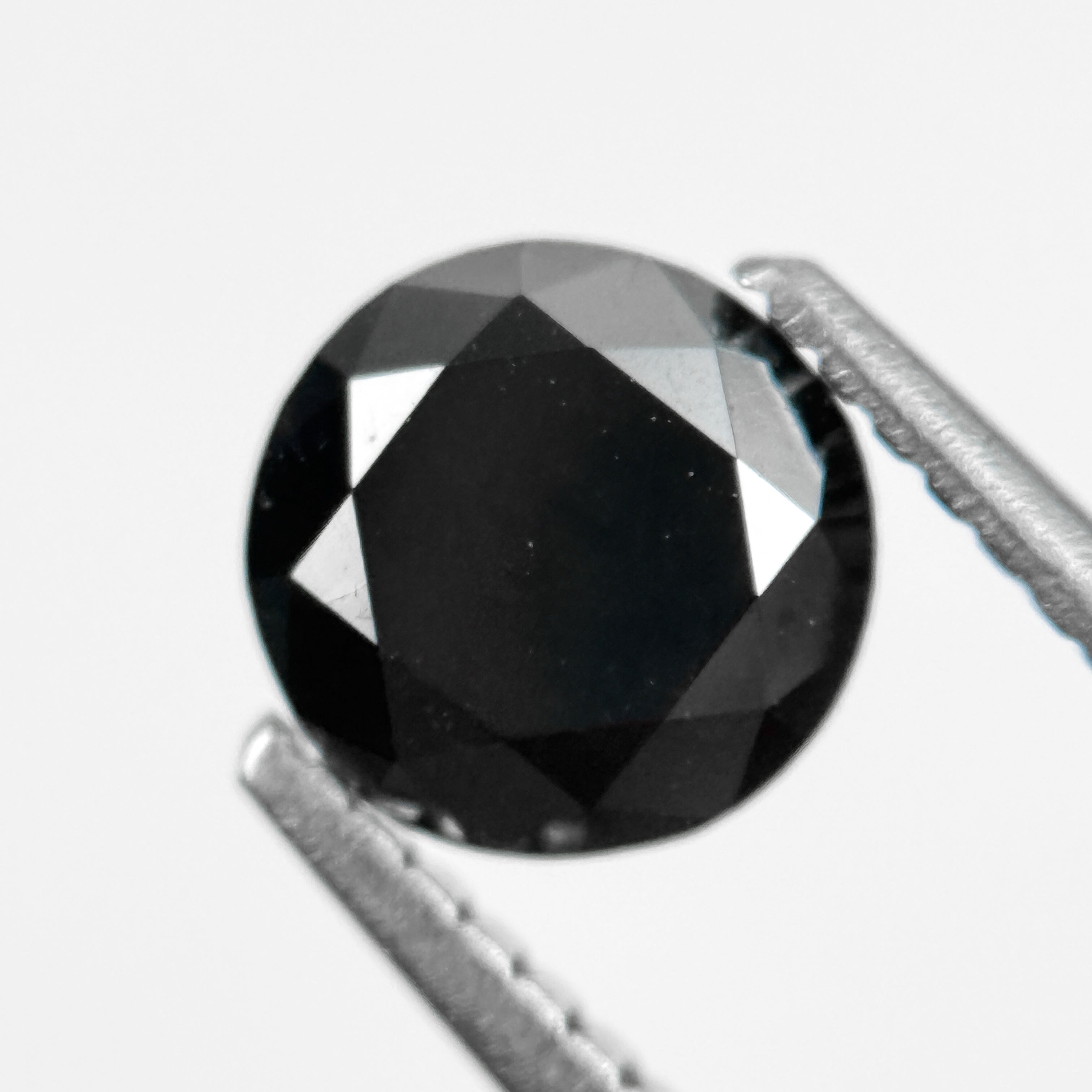 1.25 Ct Round Brilliant Cut Black Natural Salt and Pepper Diamond
