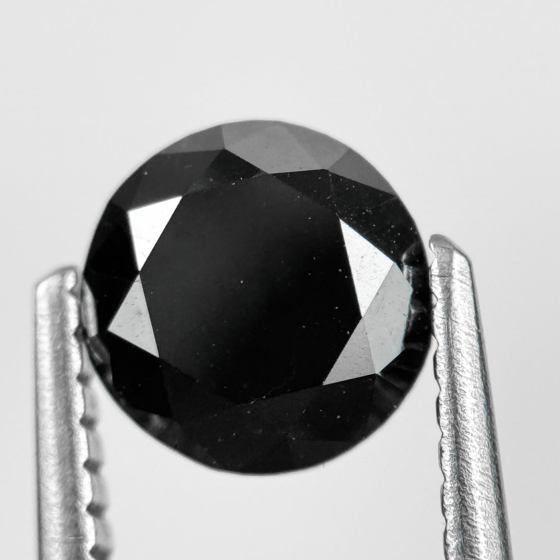 1.25 Ct Round Brilliant Cut Black Natural Salt and Pepper Diamond