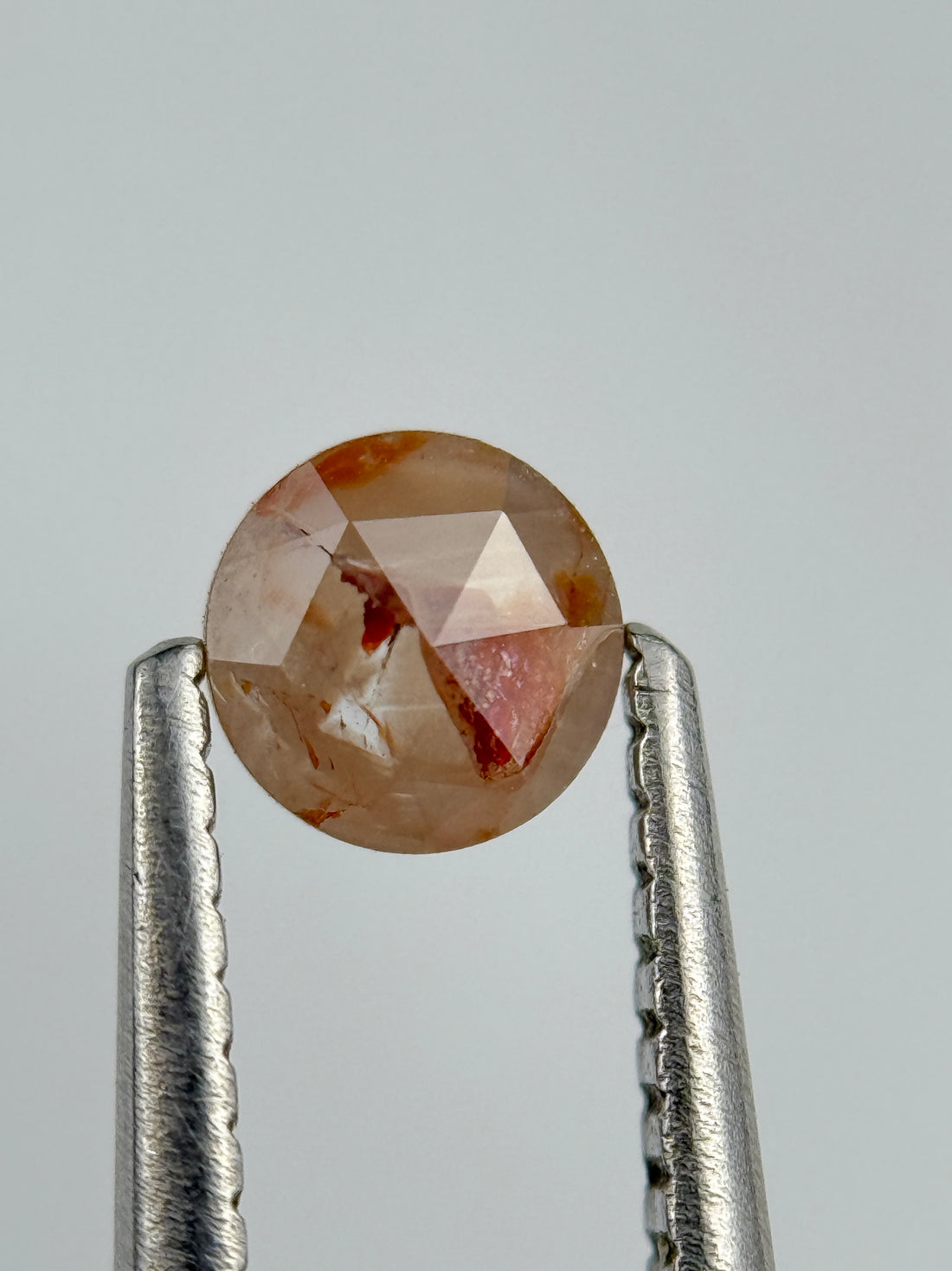 0.32 Ct Round Rose Cut Red Natural Salt and Pepper Diamond