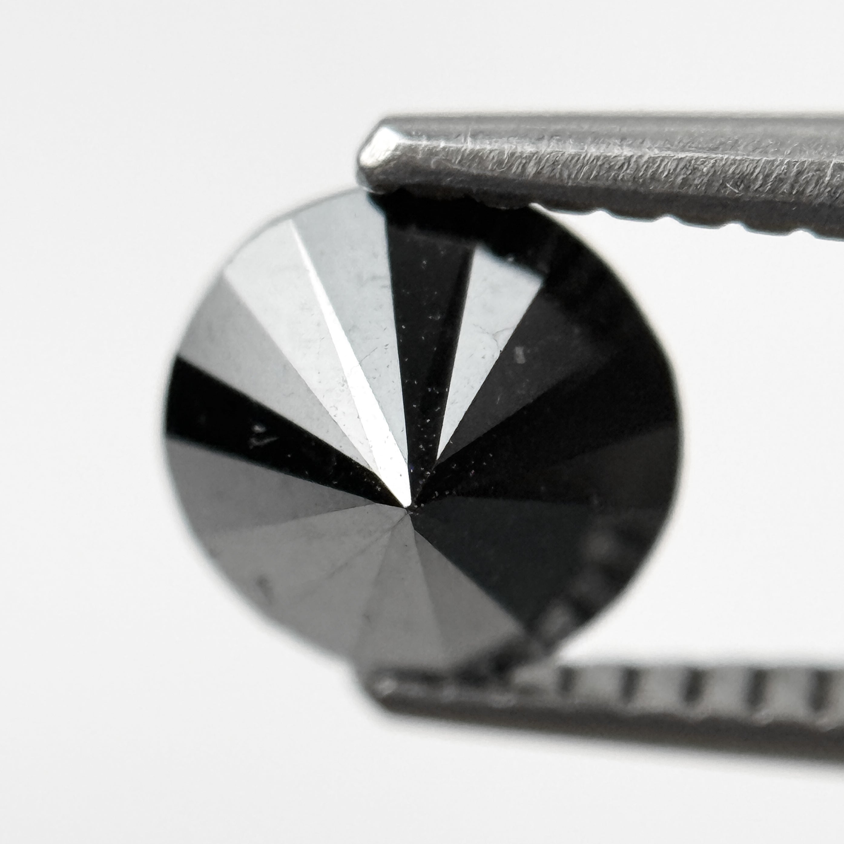 1.25 Ct Round Brilliant Cut Black Natural Salt and Pepper Diamond