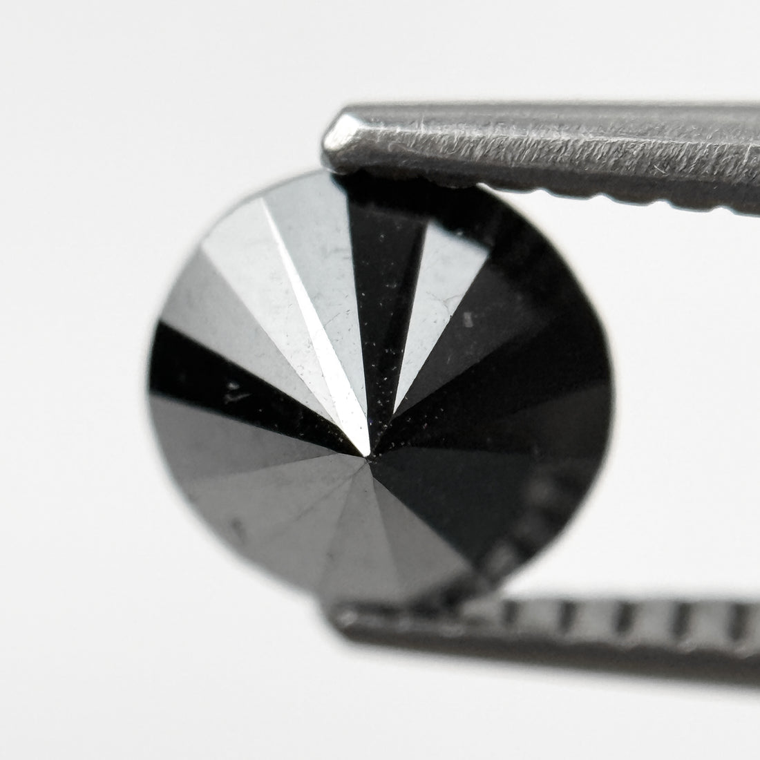 1.25 Ct Round Brilliant Cut Black Natural Salt and Pepper Diamond