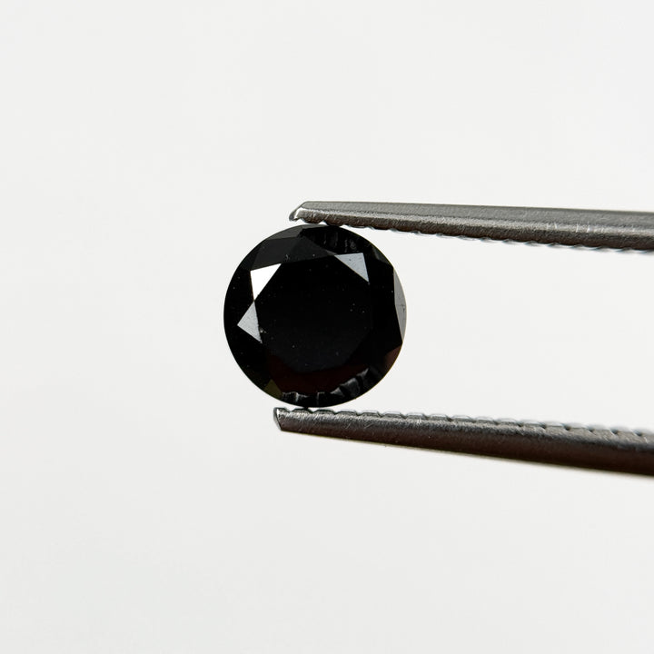 1.50 Ct Round Brilliant Cut Black Natural Fancy Diamond