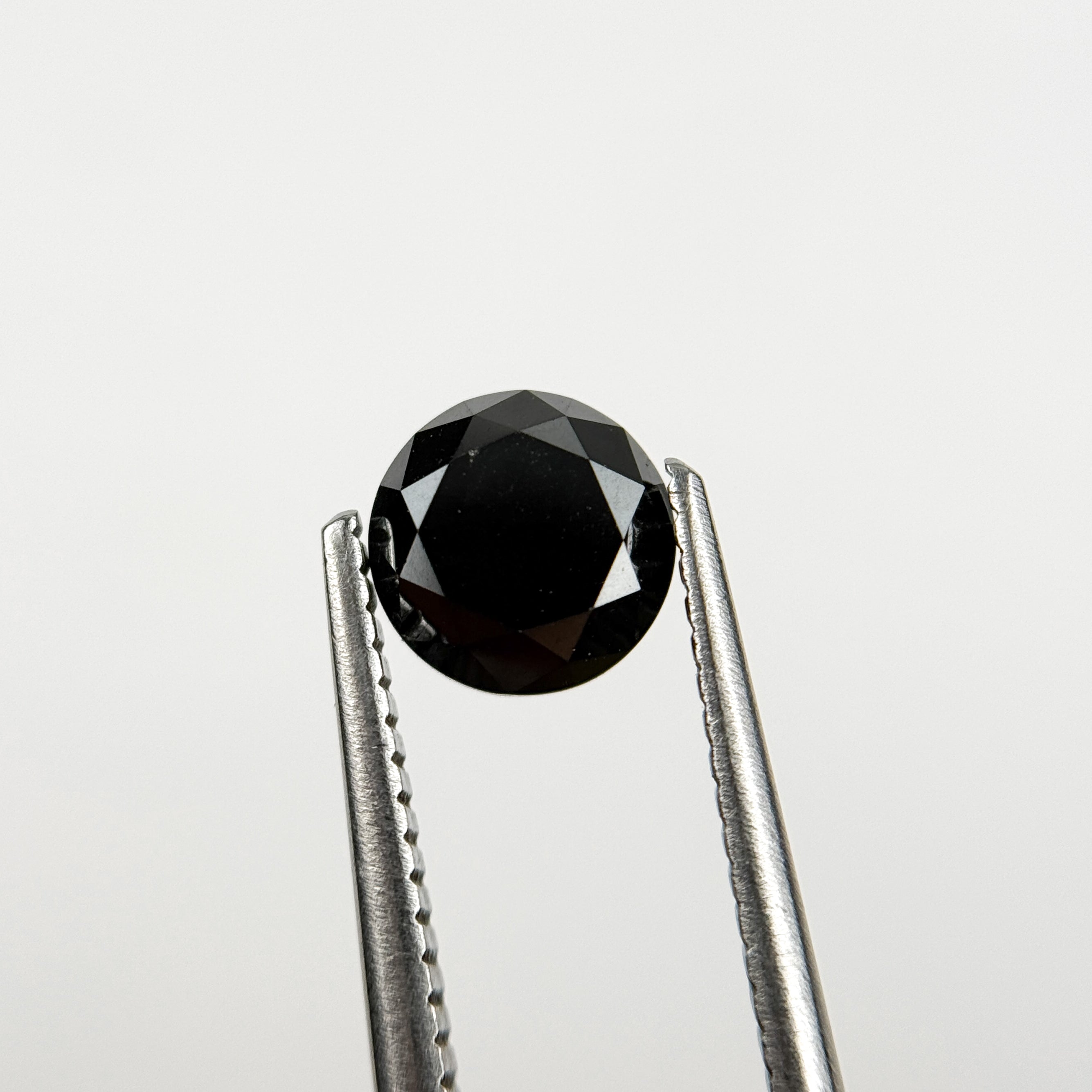 1.50 Ct Round Brilliant Cut Black Natural Fancy Diamond