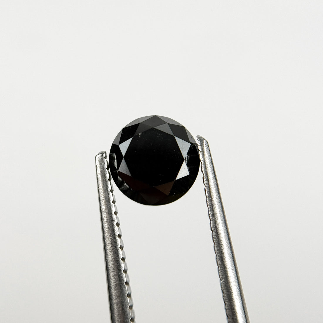 1.50 Ct Round Brilliant Cut Black Natural Fancy Diamond