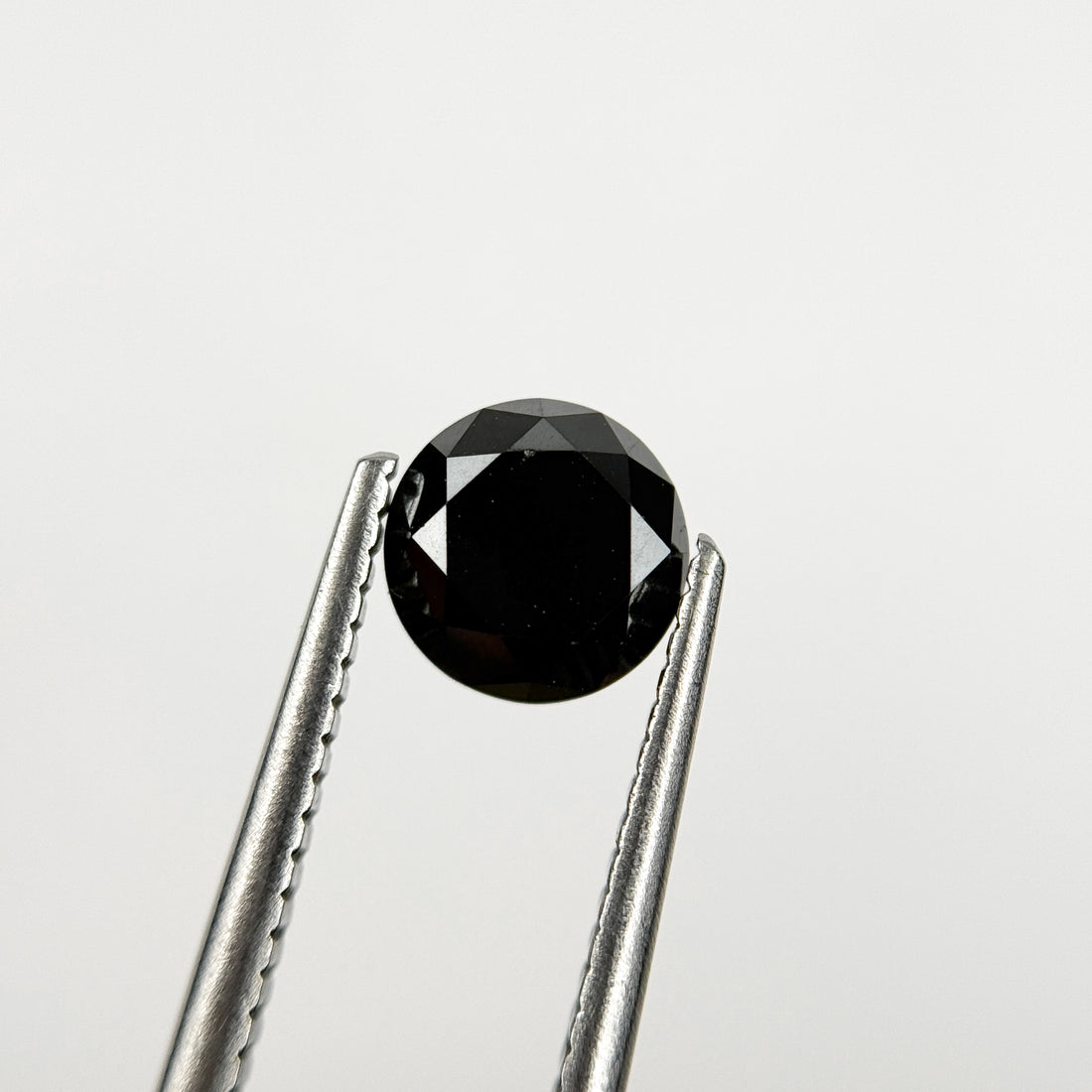 1.50 Ct Round Brilliant Cut Black Natural Fancy Diamond