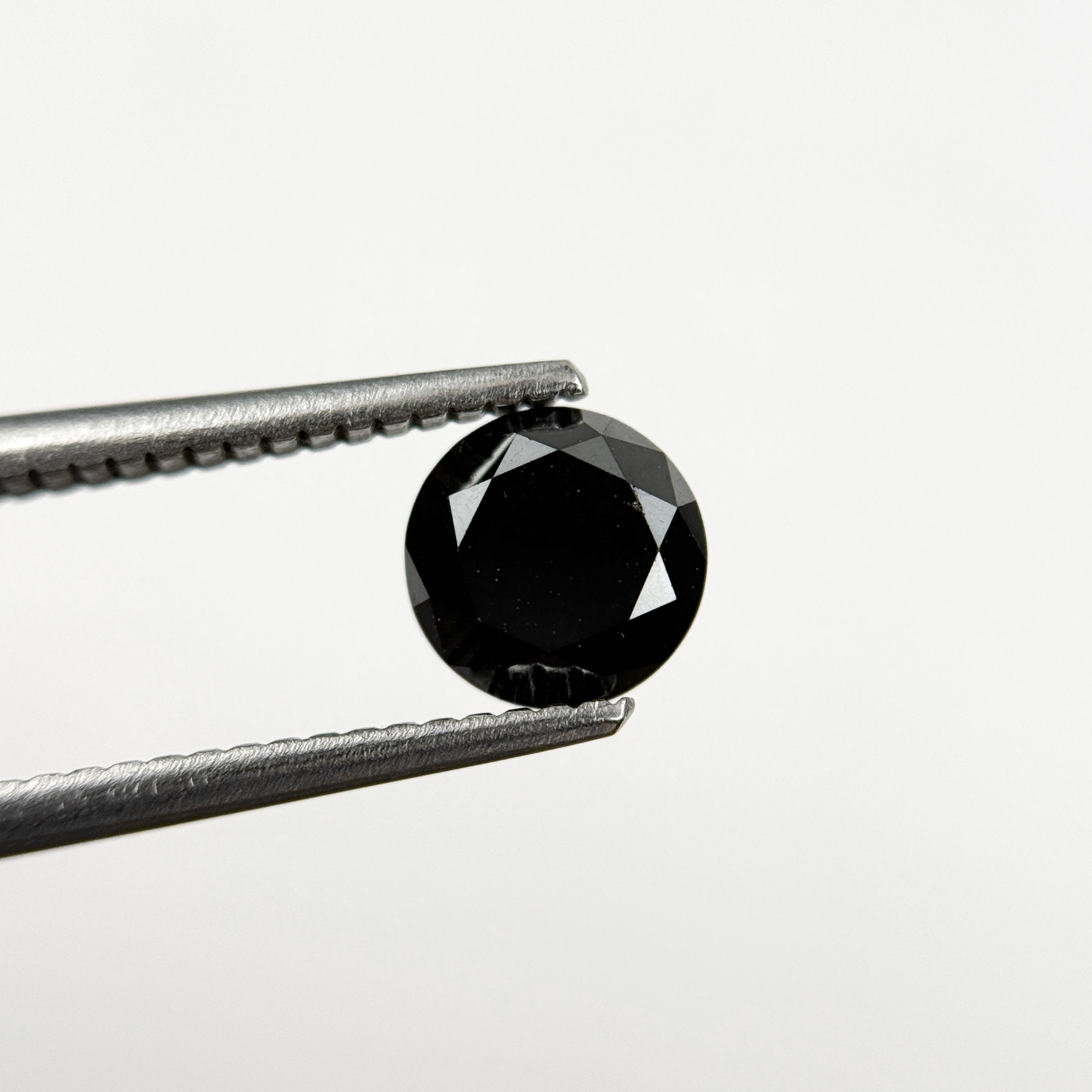 1.50 Ct Round Brilliant Cut Black Natural Fancy Diamond