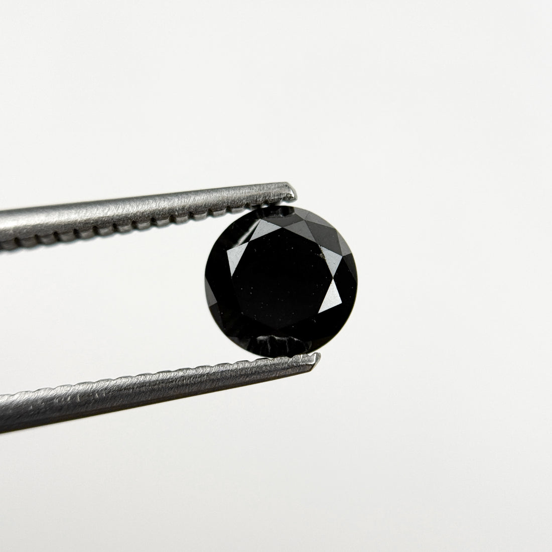 1.47 Ct Round Brilliant Cut Black Natural Salt and Pepper Diamond