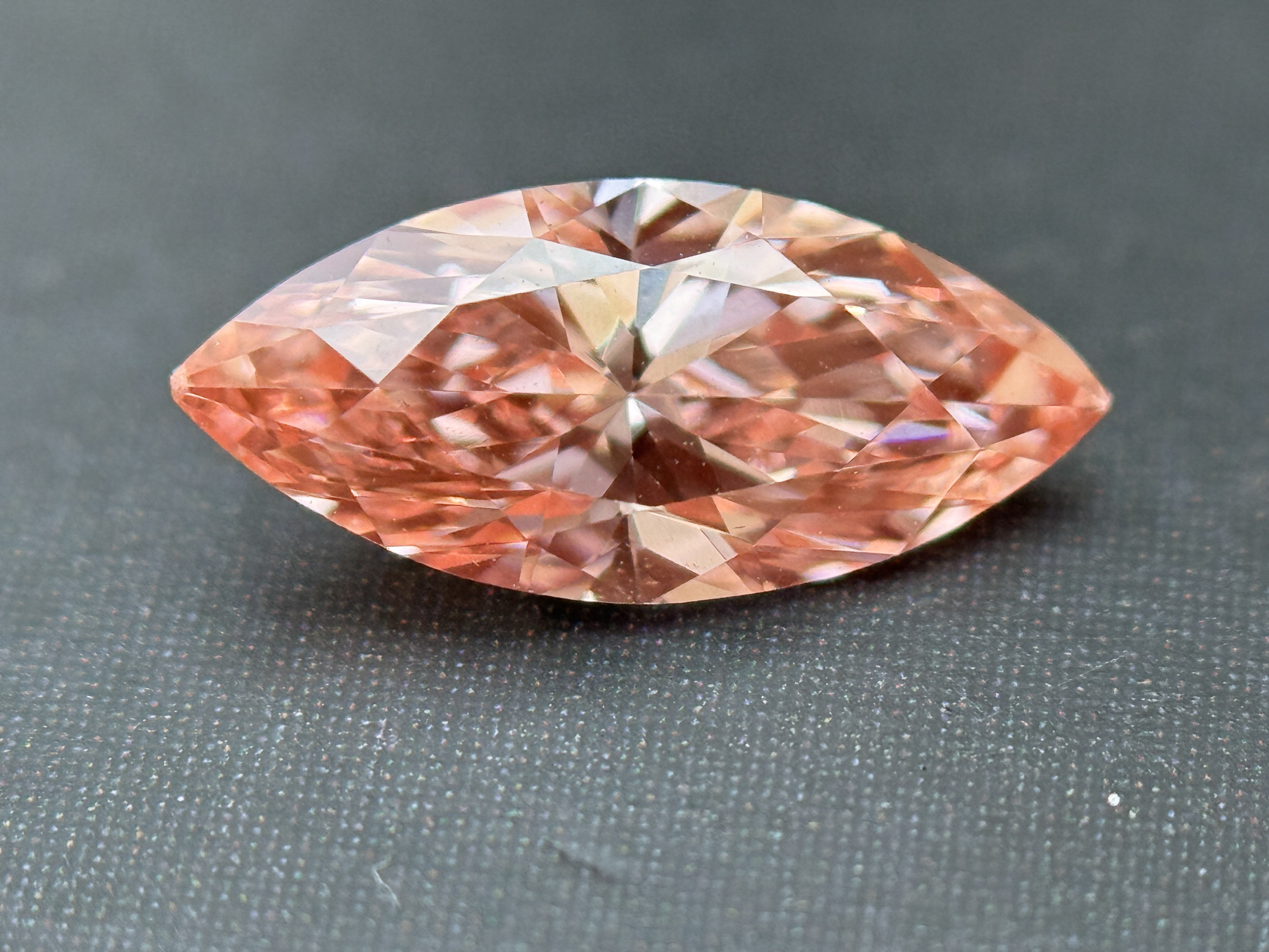 1.01 Ct Marquise Brilliant Cut Pink Natural Salt and Pepper Diamond
