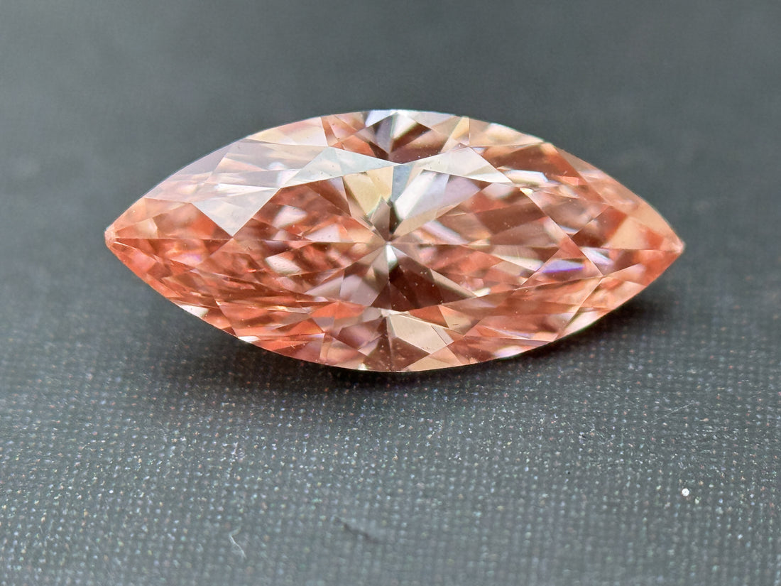 1.01 Ct Marquise Brilliant Cut Pink Natural Salt and Pepper Diamond