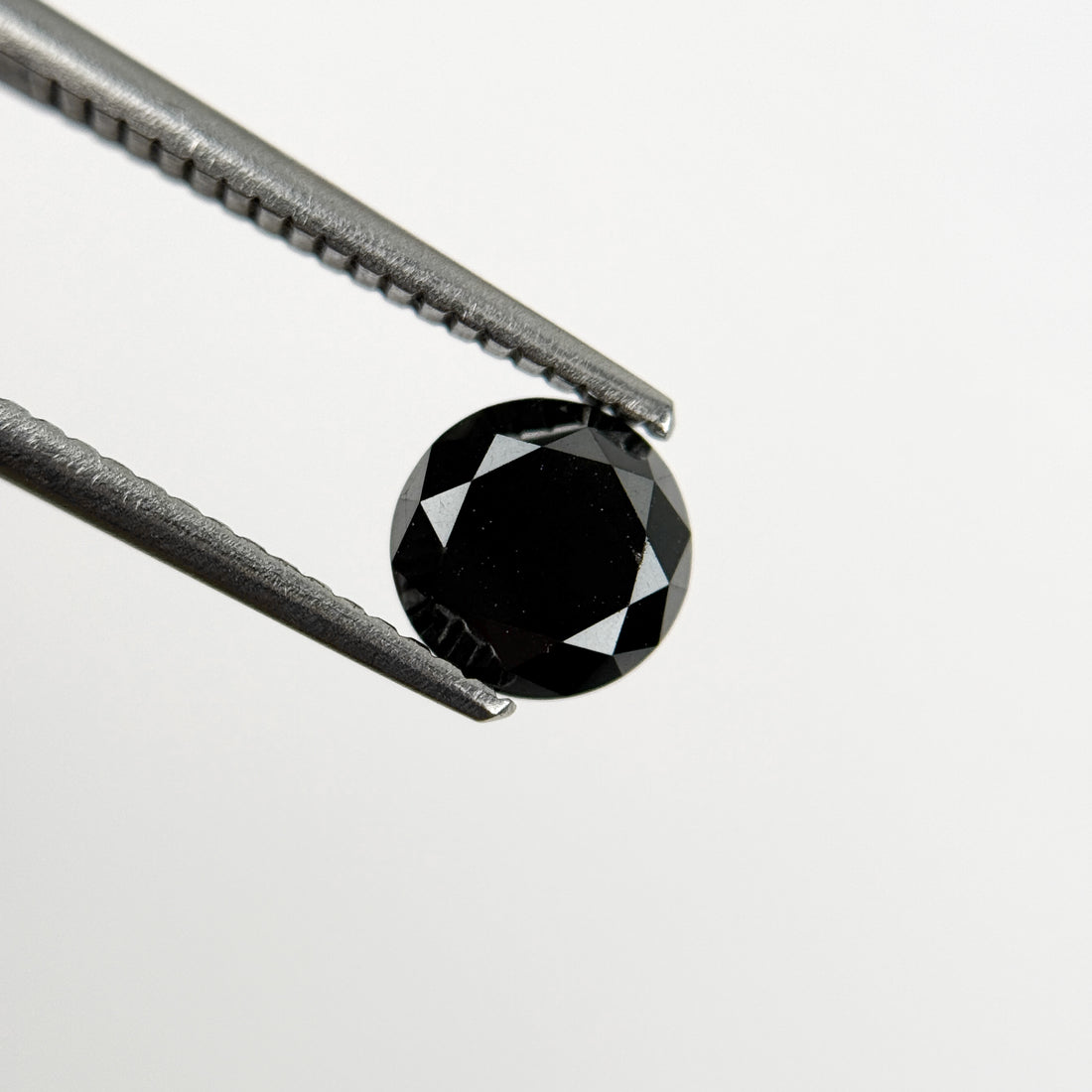 1.50 Ct Round Brilliant Cut Black Natural Fancy Diamond
