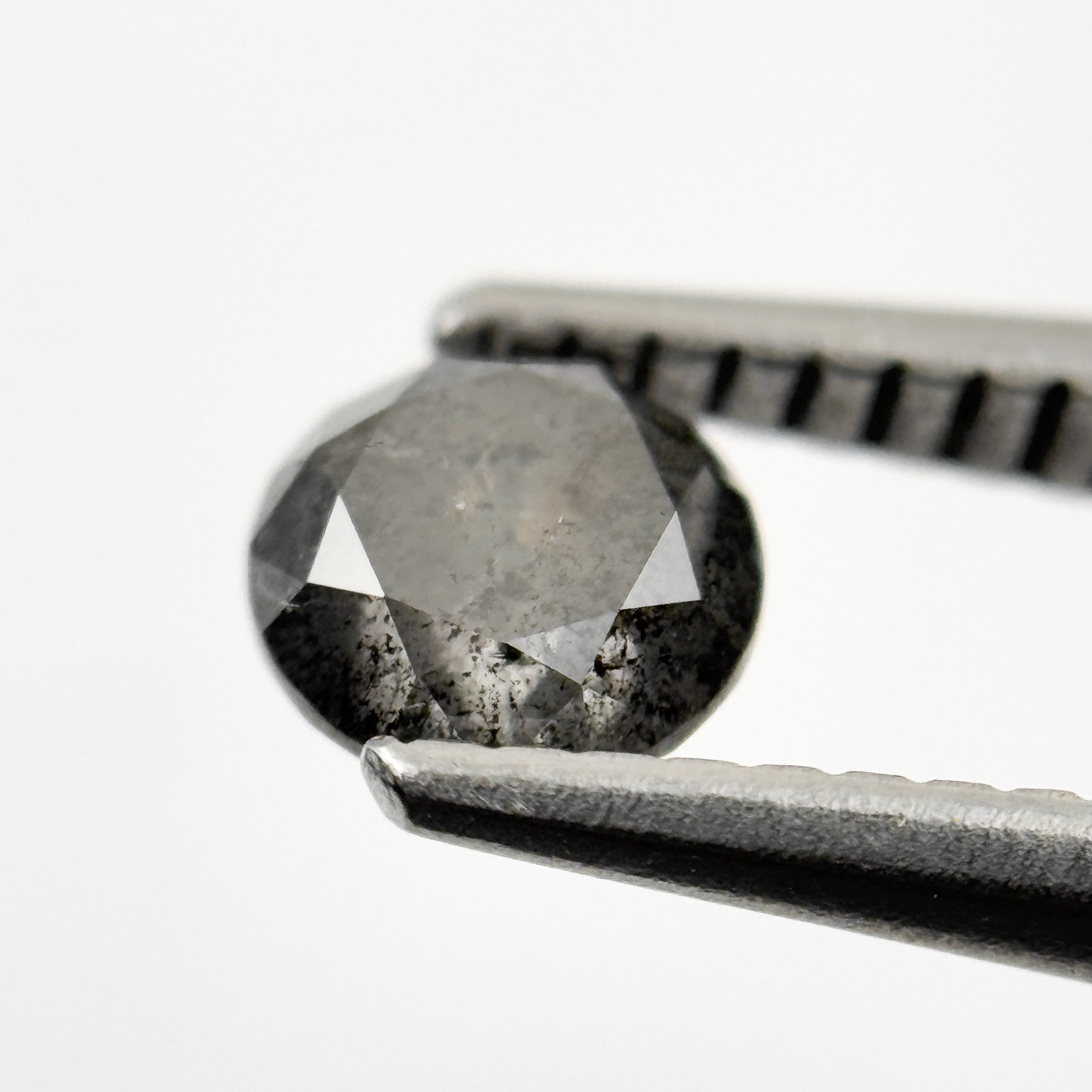 5 MM Round Brilliant Cut Grey Natural Minimalist Salt and Pepper Diamond