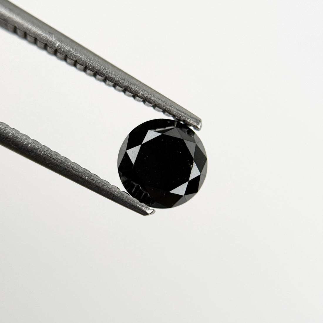 1.47 Ct Round Brilliant Cut Black Natural Salt and Pepper Diamond