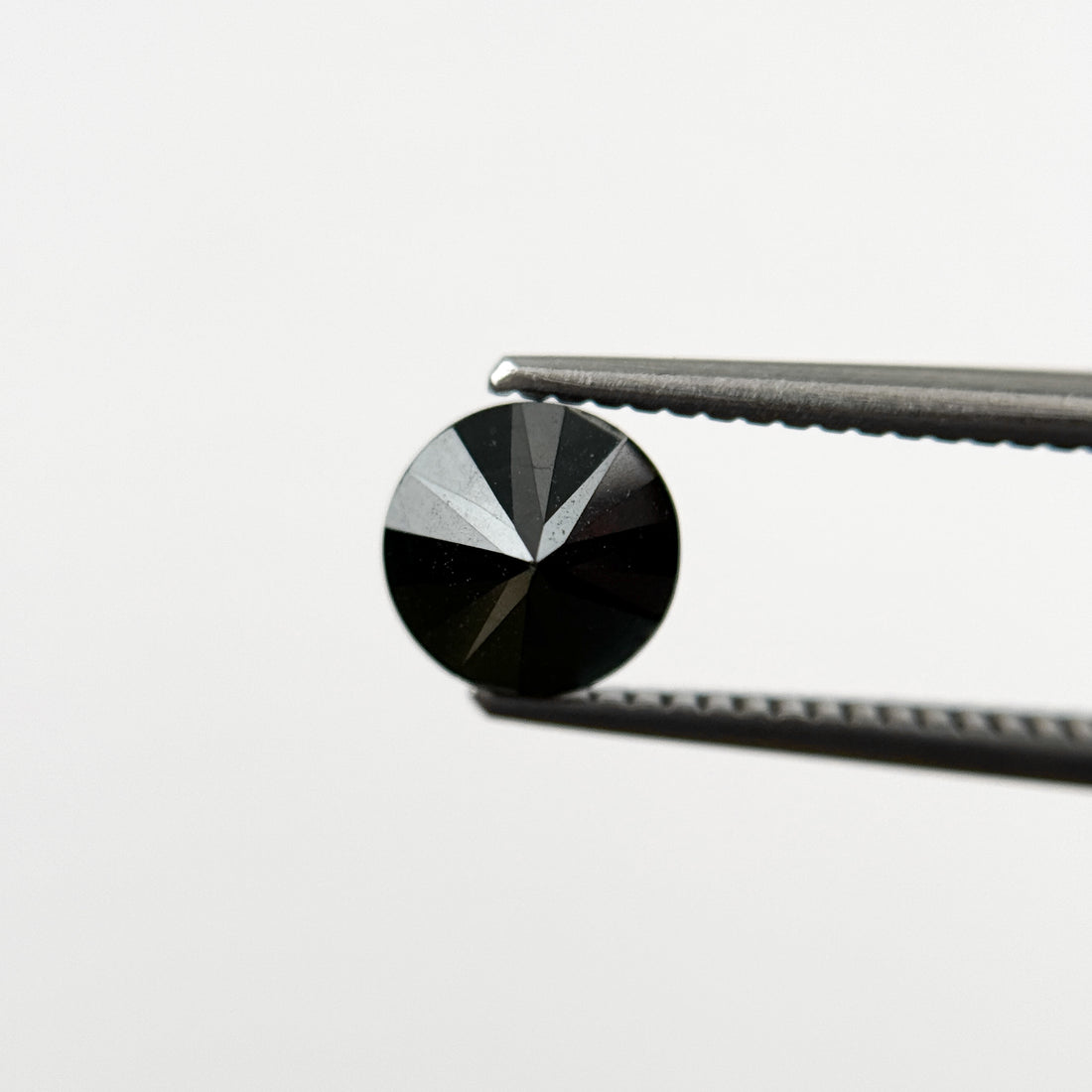 1.47 Ct Round Brilliant Cut Black Natural Salt and Pepper Diamond
