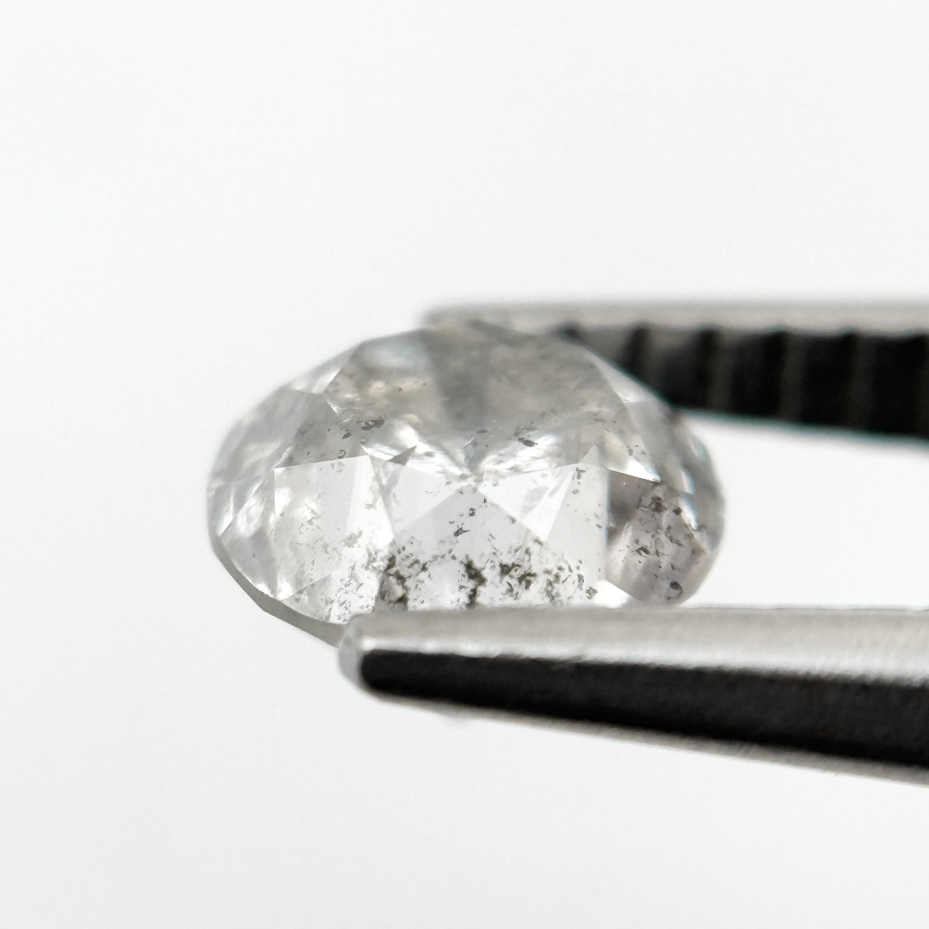 0.98 Ct Round Brilliant Cut Grey Natural Galaxy Diamond