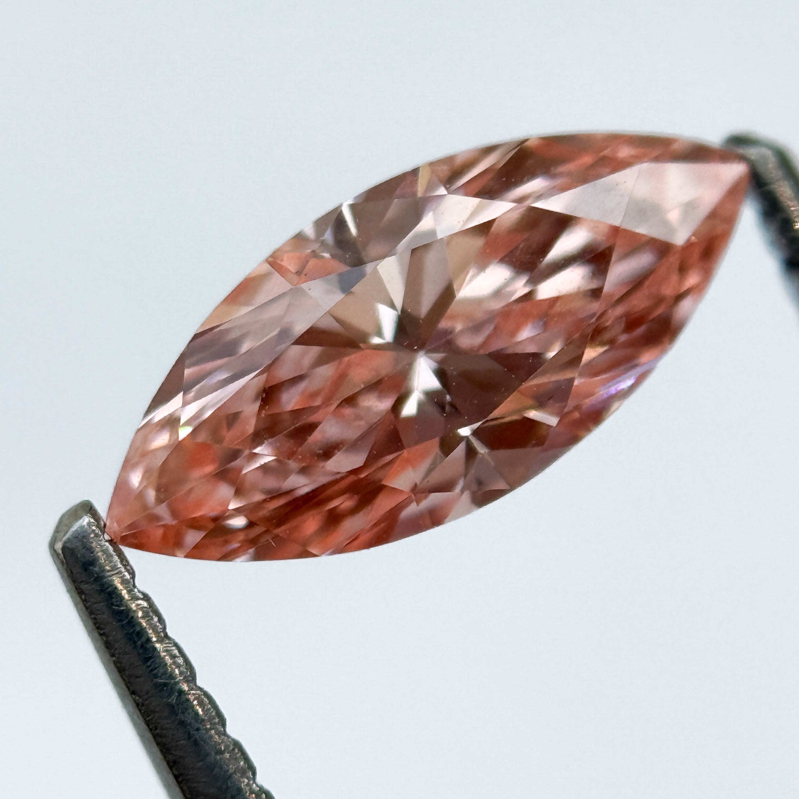 1.01 Ct Marquise Brilliant Cut Pink Natural Salt and Pepper Diamond