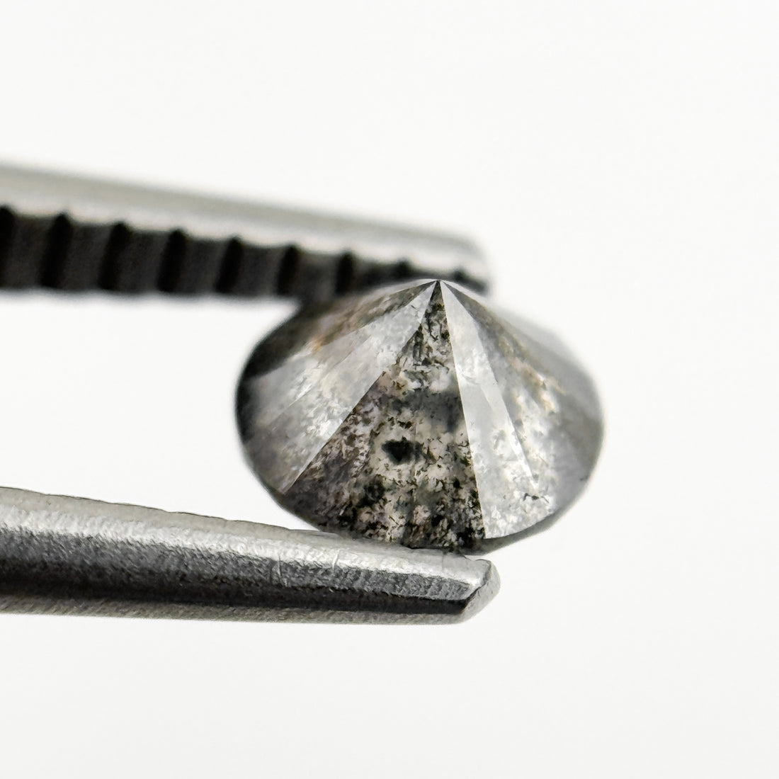 5 MM Round Brilliant Cut Grey Natural Minimalist Salt and Pepper Diamond