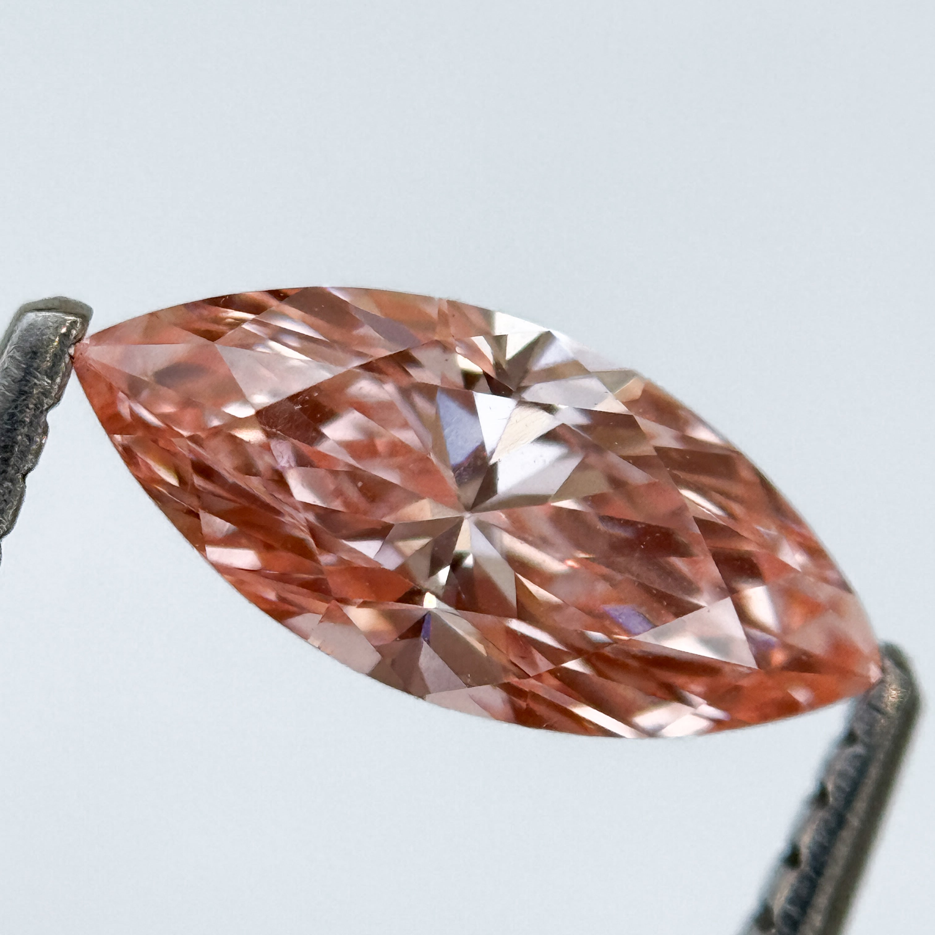 1.01 Ct Marquise Brilliant Cut Pink Natural Salt and Pepper Diamond