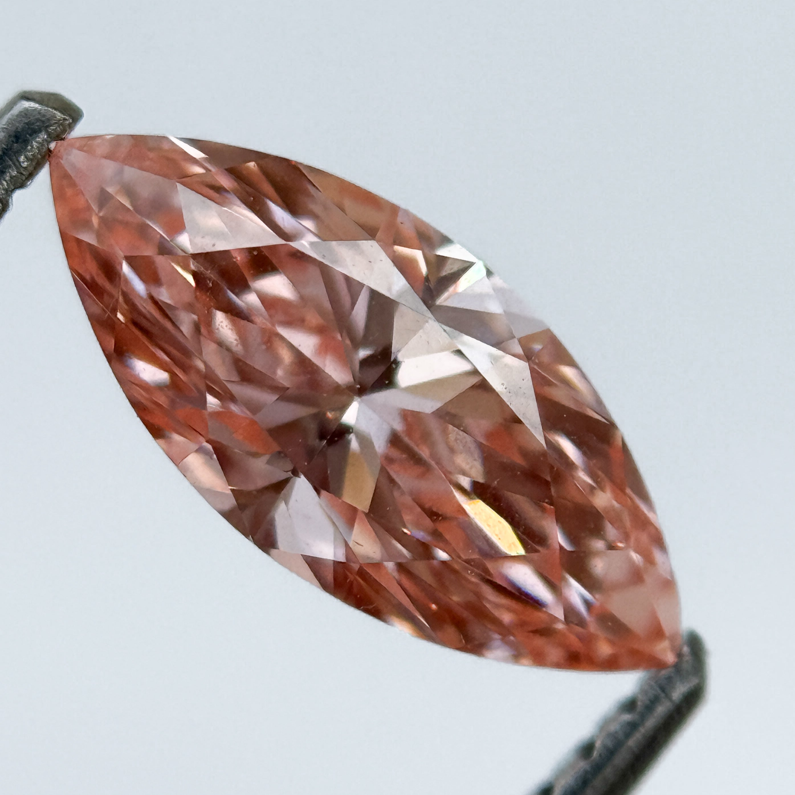 1.01 Ct Marquise Brilliant Cut Pink Natural Salt and Pepper Diamond
