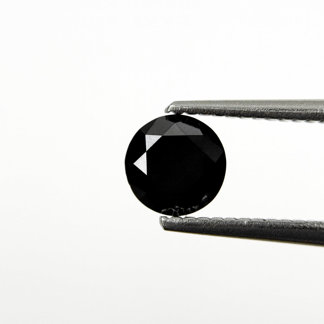 1.03 Ct Round Brilliant Cut Black Natural Salt and Pepper Diamond