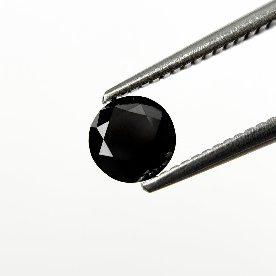 1.03 Ct Round Brilliant Cut Black Natural Salt and Pepper Diamond
