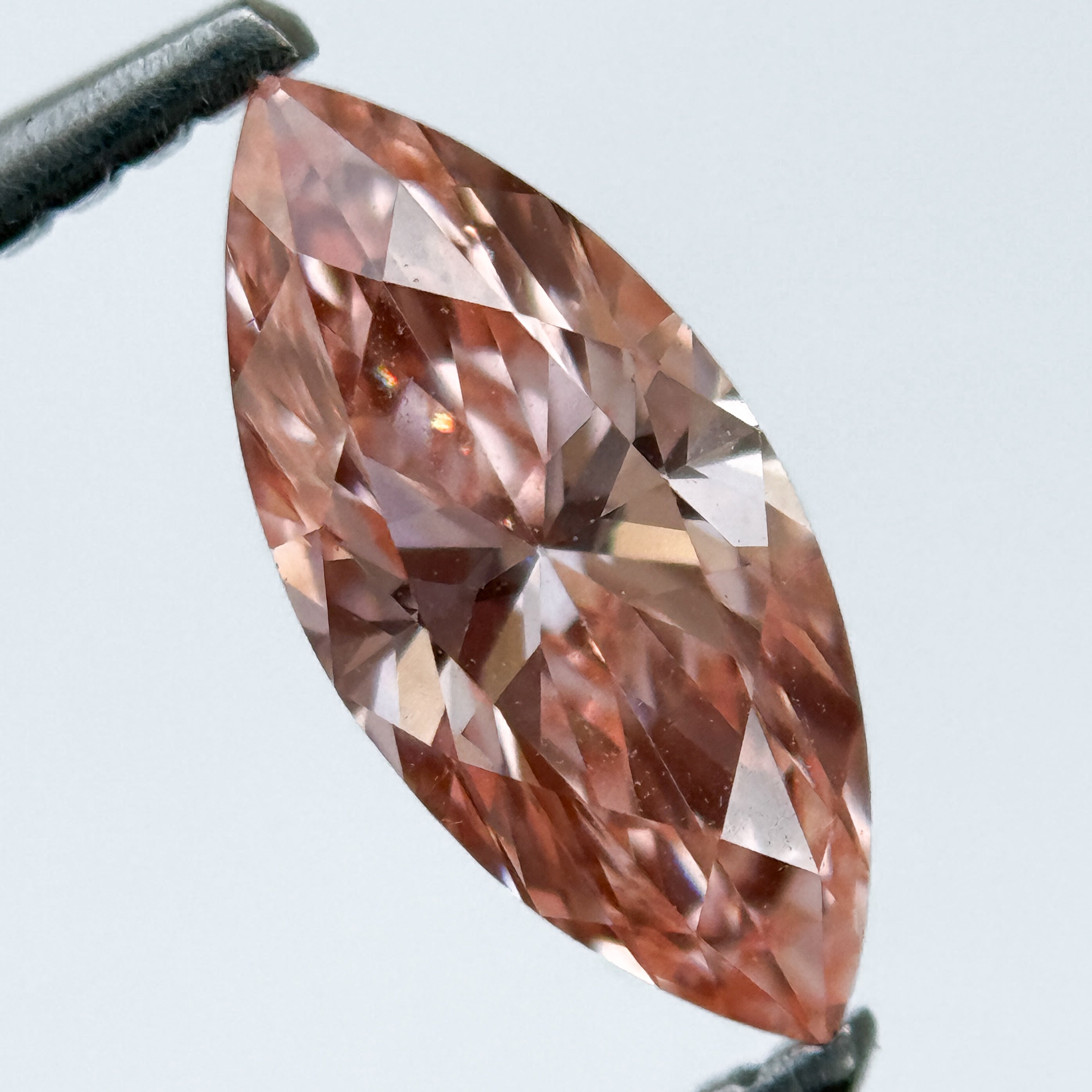 1.01 Ct Marquise Brilliant Cut Pink Natural Salt and Pepper Diamond