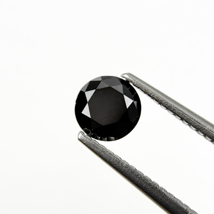 1.03 Ct Round Brilliant Cut Black Natural Salt and Pepper Diamond
