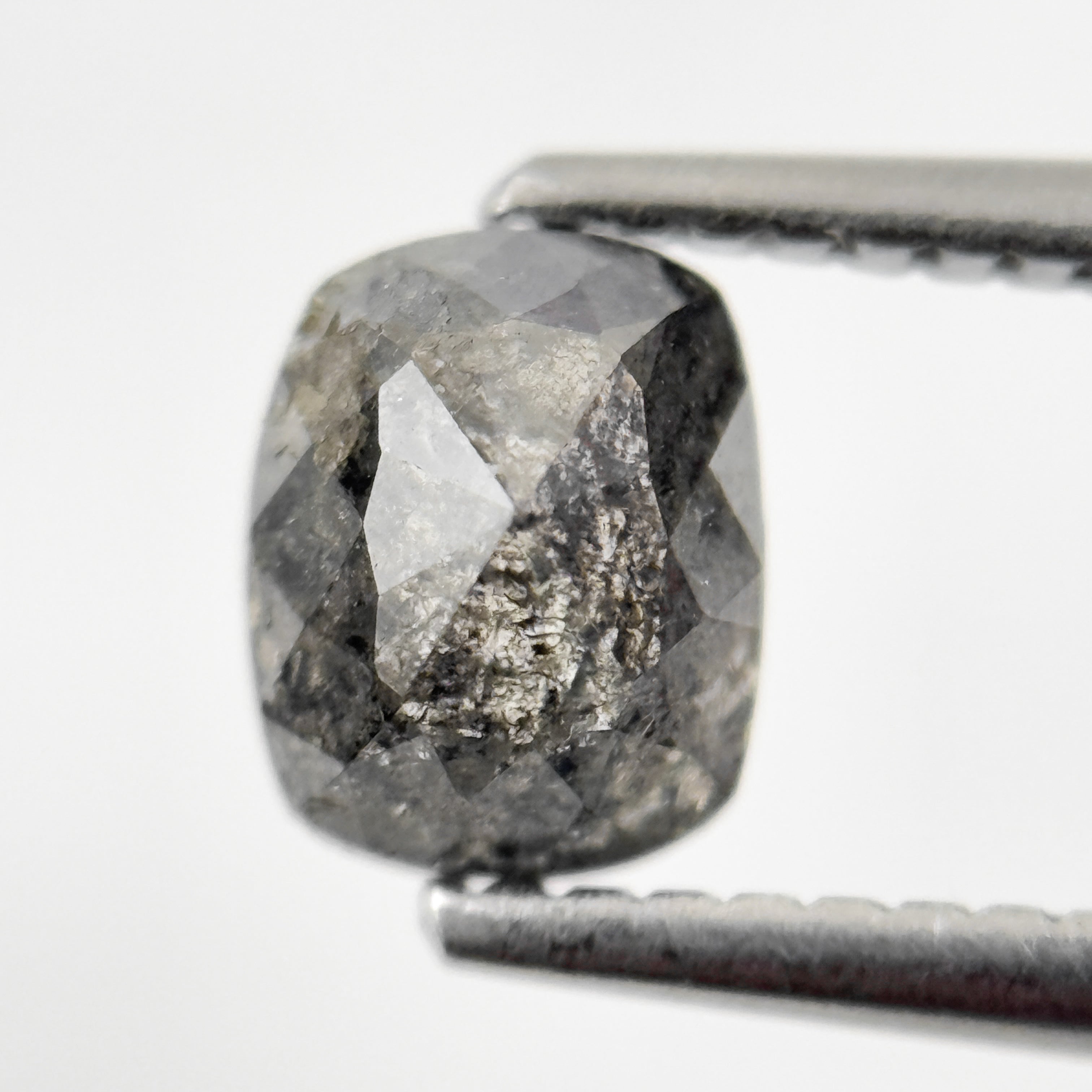 1.06 Ct Cushion Rose Cut Grey Natural Fancy Diamond