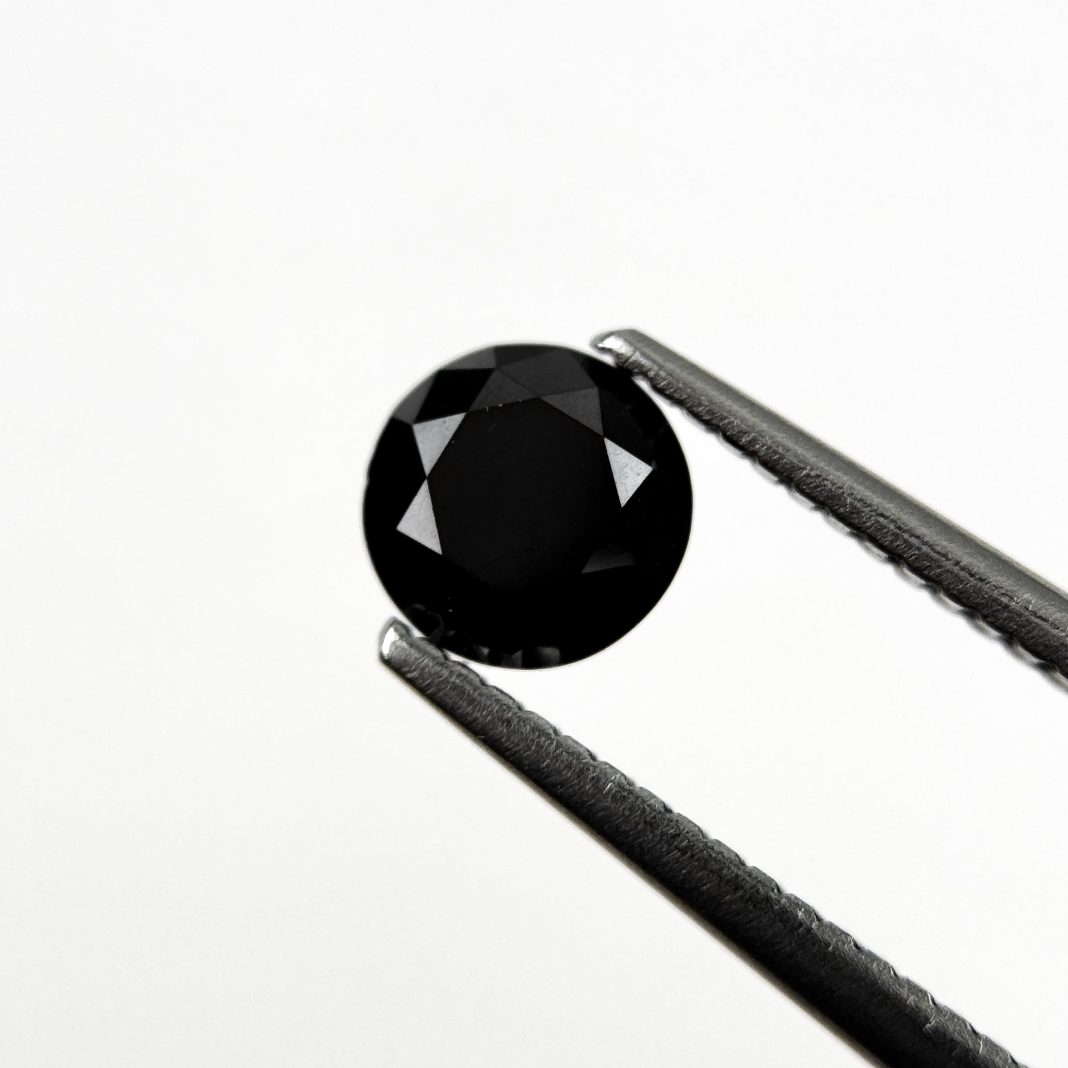 1.03 Ct Round Brilliant Cut Black Natural Salt and Pepper Diamond