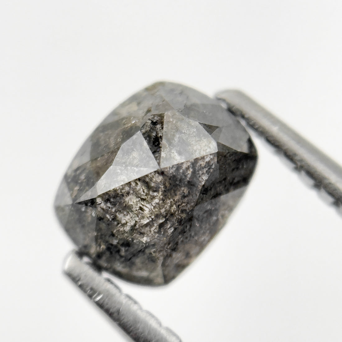 1.06 Ct Cushion Rose Cut Grey Natural Fancy Diamond