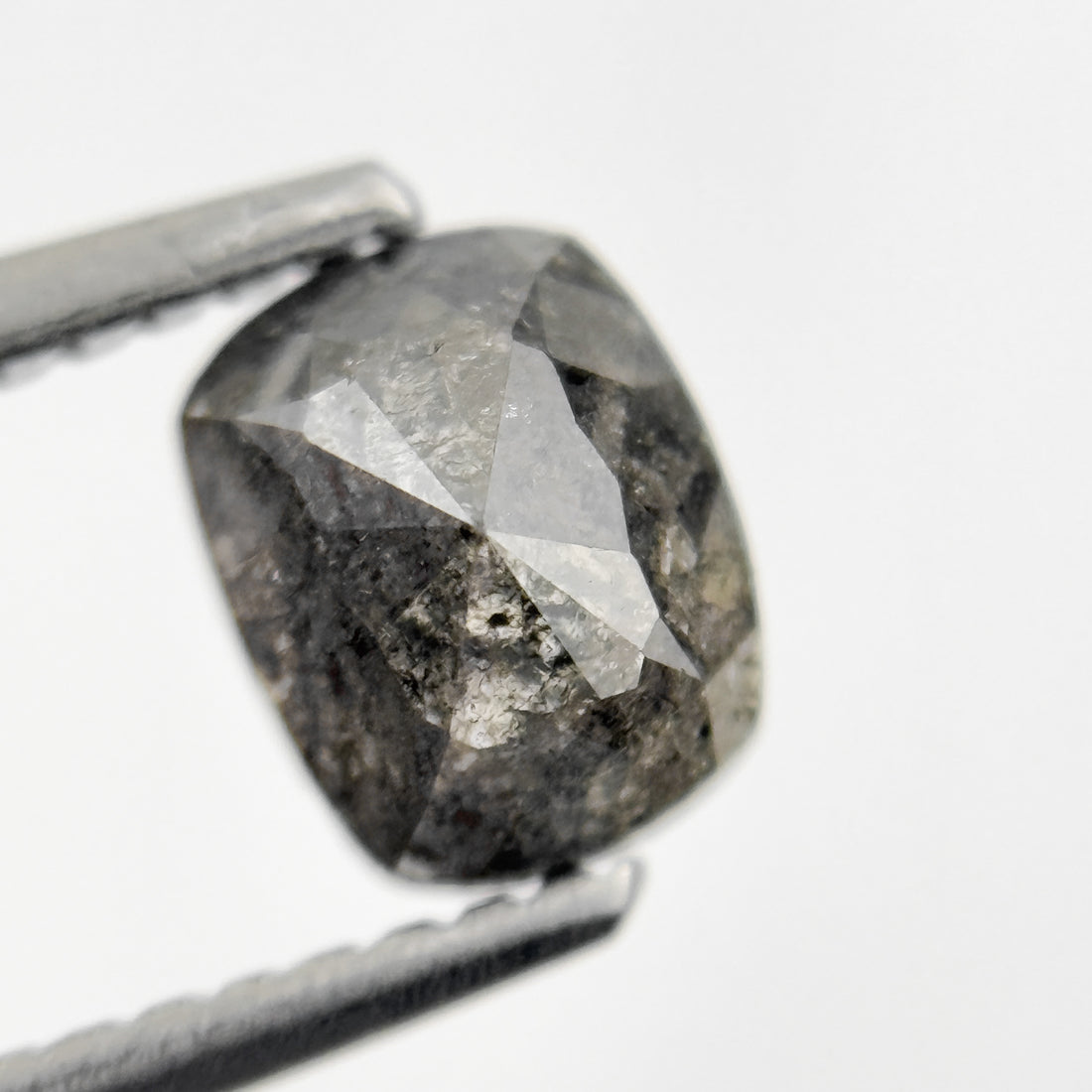 1.06 Ct Cushion Rose Cut Grey Natural Fancy Diamond