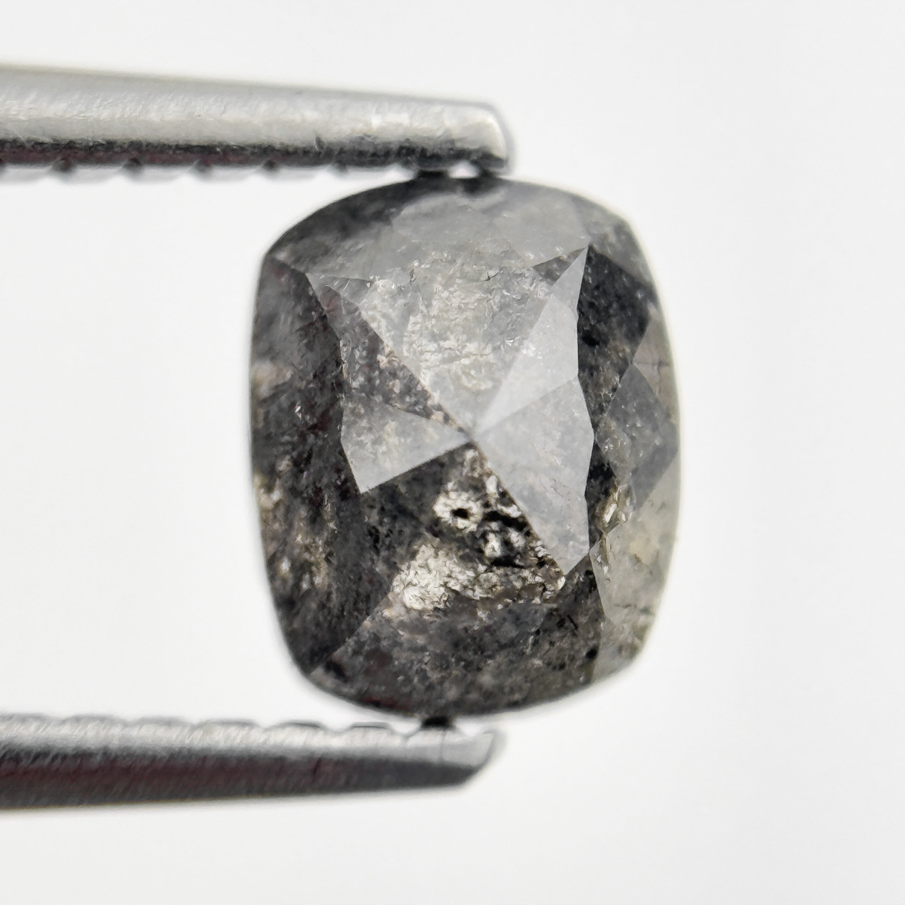 1.06 Ct Cushion Rose Cut Grey Natural Fancy Diamond